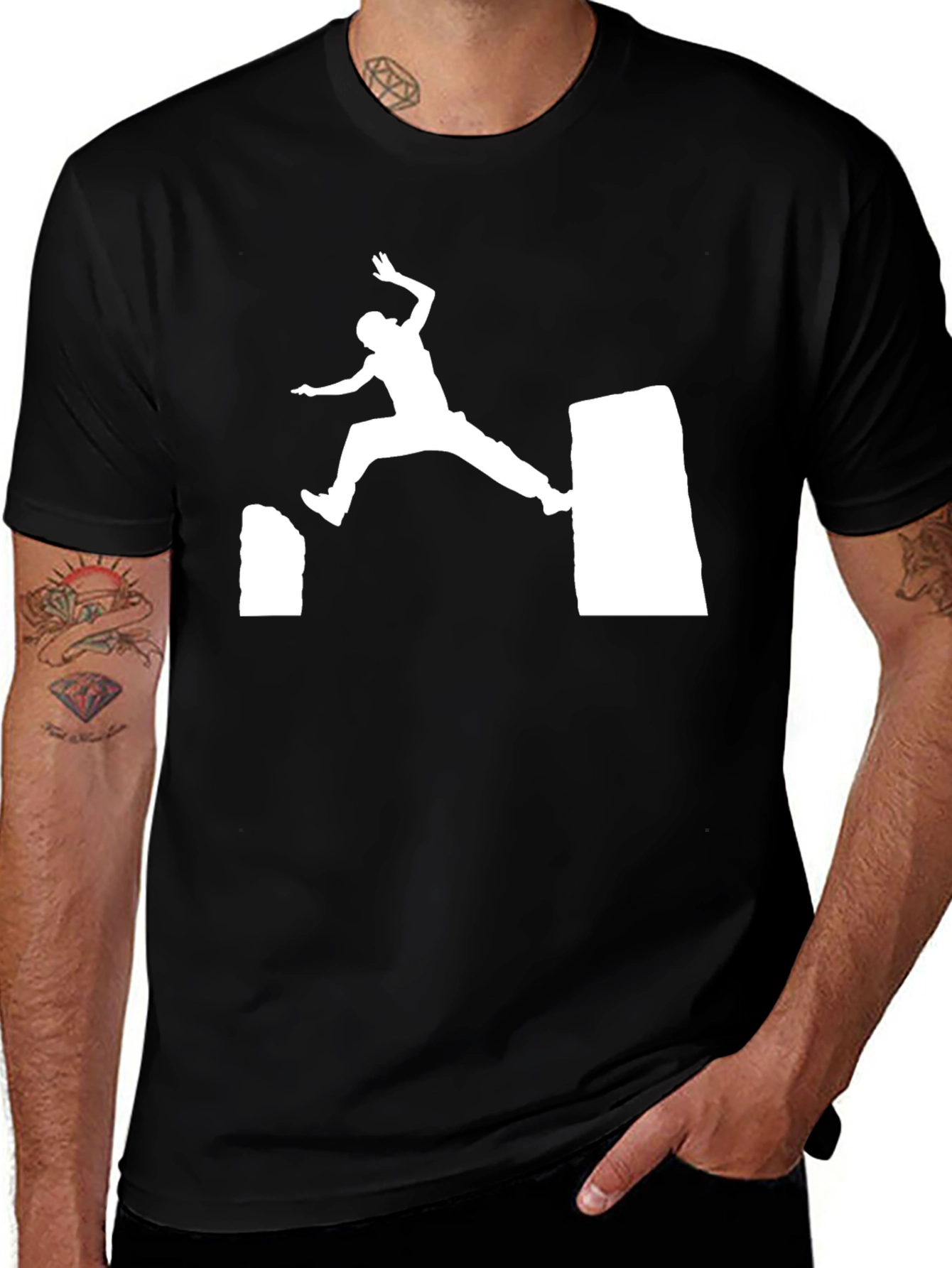 Variant 15 of Parkour Silhouette T-Shirt - Urban Sportswear
