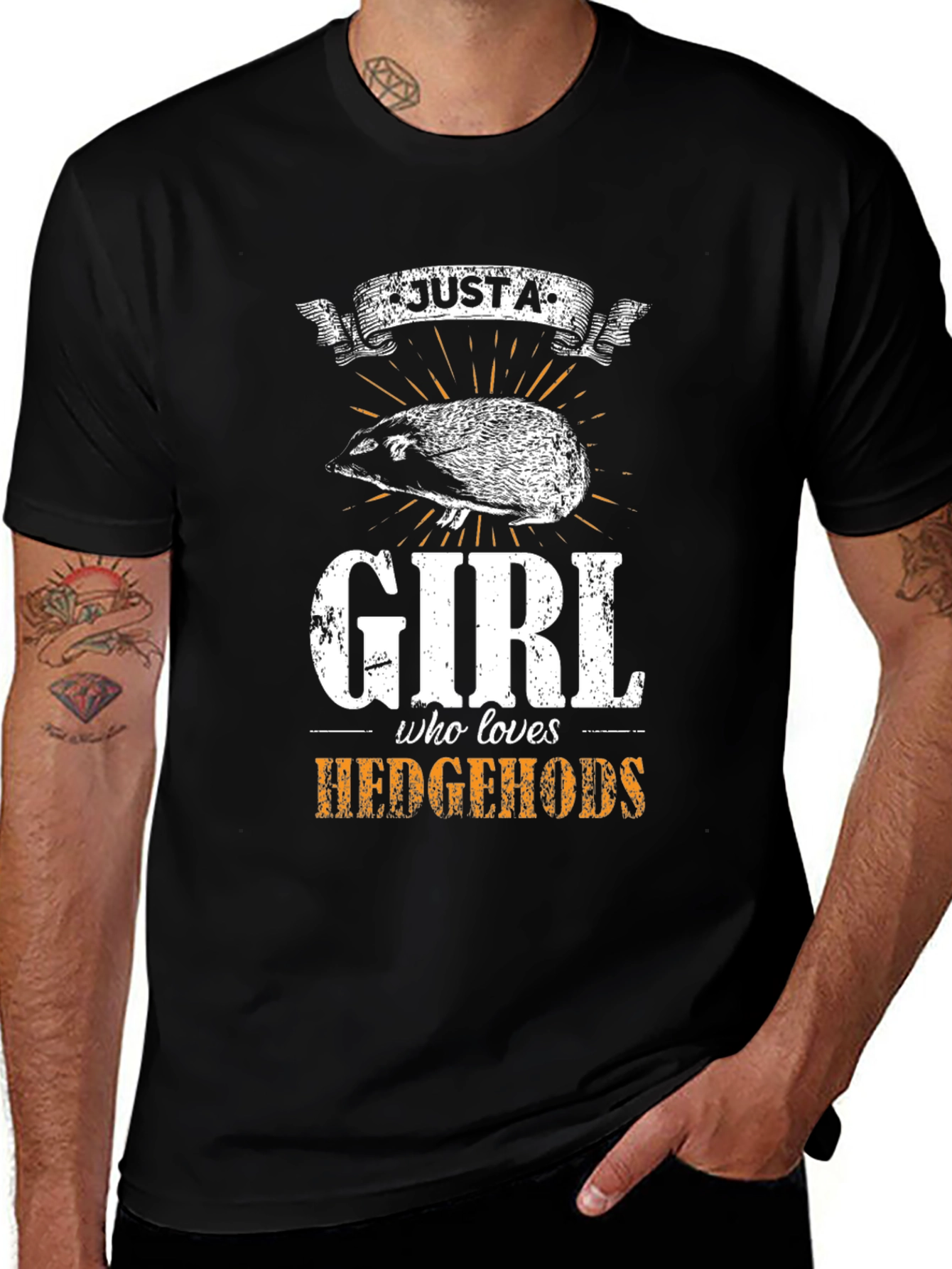Variant 20 of Just a Girl Who Loves Hedgehogs T-Shirt