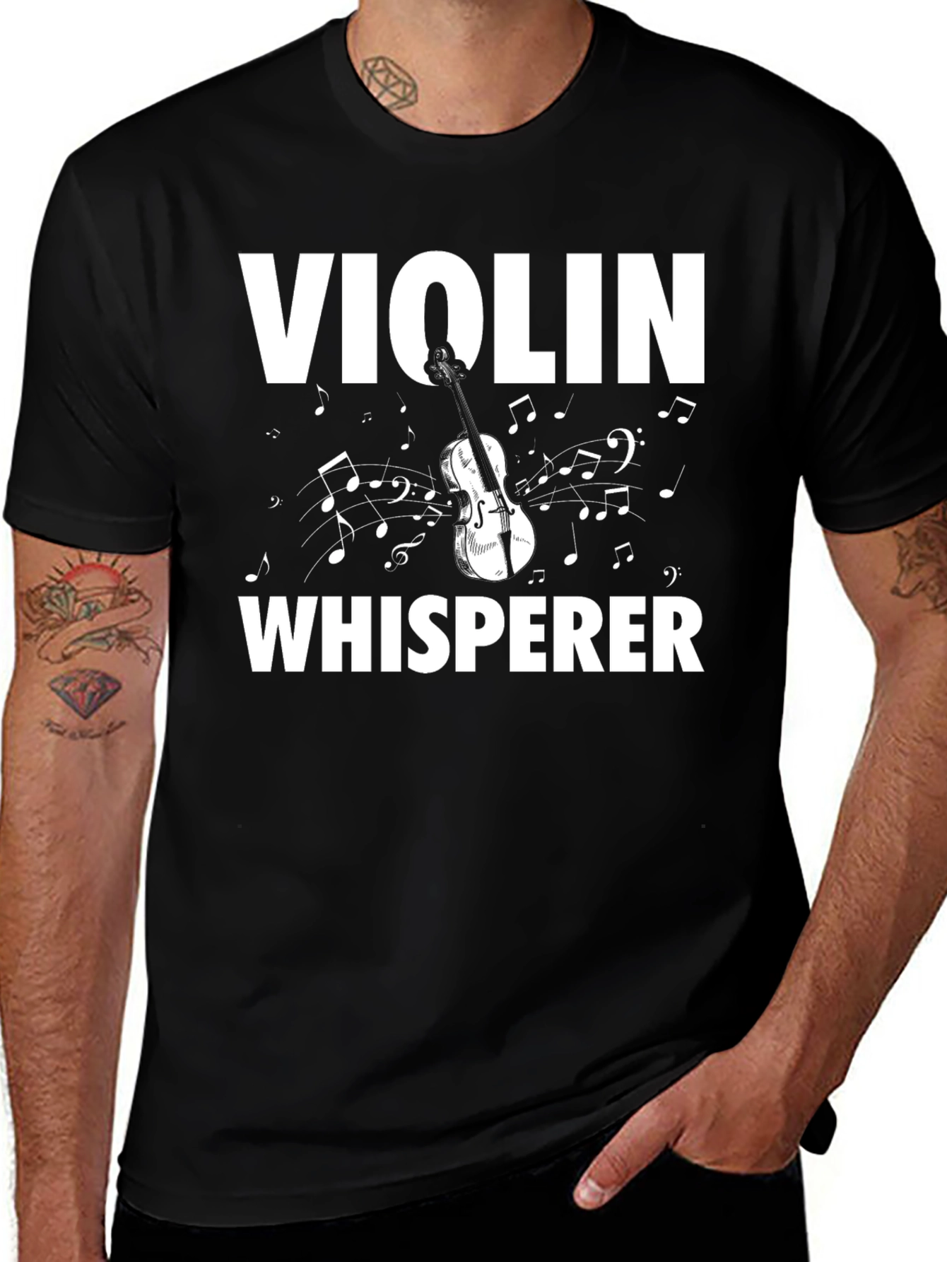 Variant 29 of Violin Whisperer Graphic Tee - Musician T-Shirt