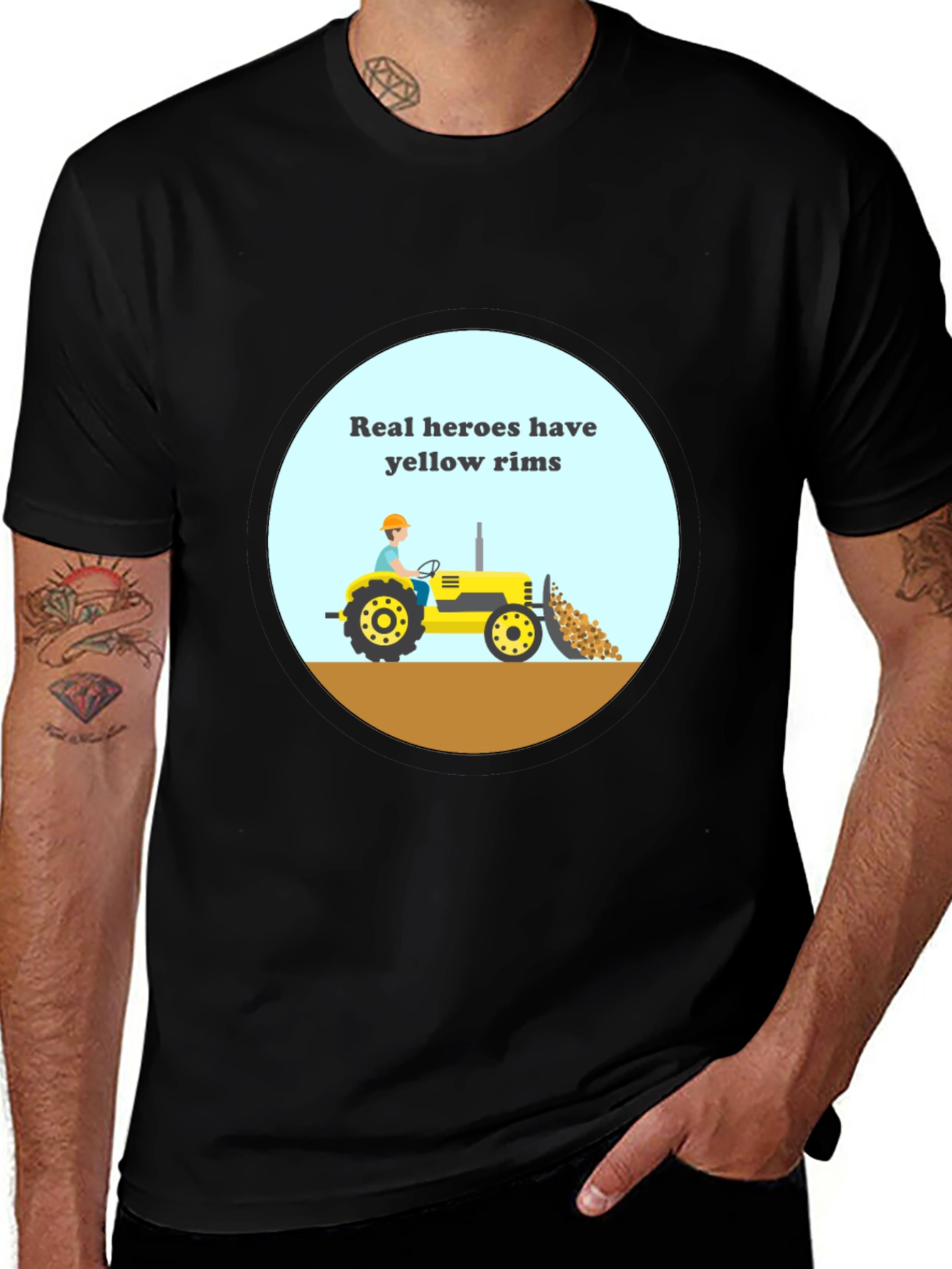 Variant 16 of Real Heroes Tractor Graphic Tee