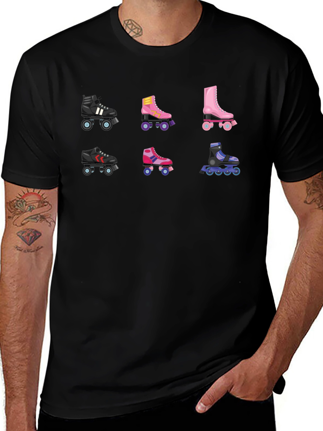 Variant 27 of Retro Roller Skate T-Shirt - Fun Skate Designs