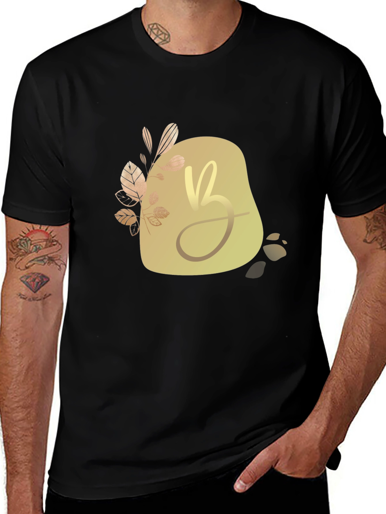 Variant 24 of Elegant Initial 'B' Graphic Tee - Modern Stylish Design