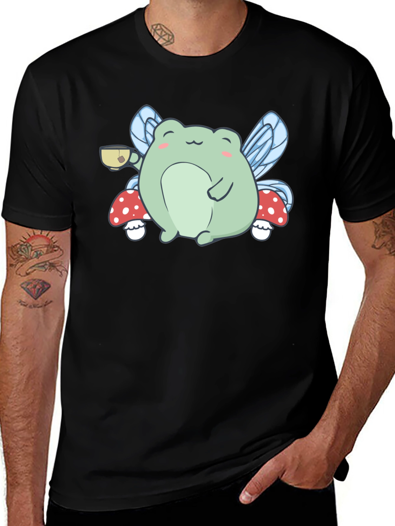 Variant 17 of Fairy Frog with Tea T-Shirt