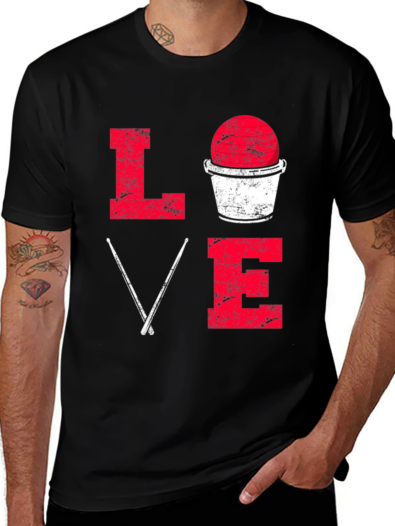 Variant 3 of LOVE Drummer T-Shirt