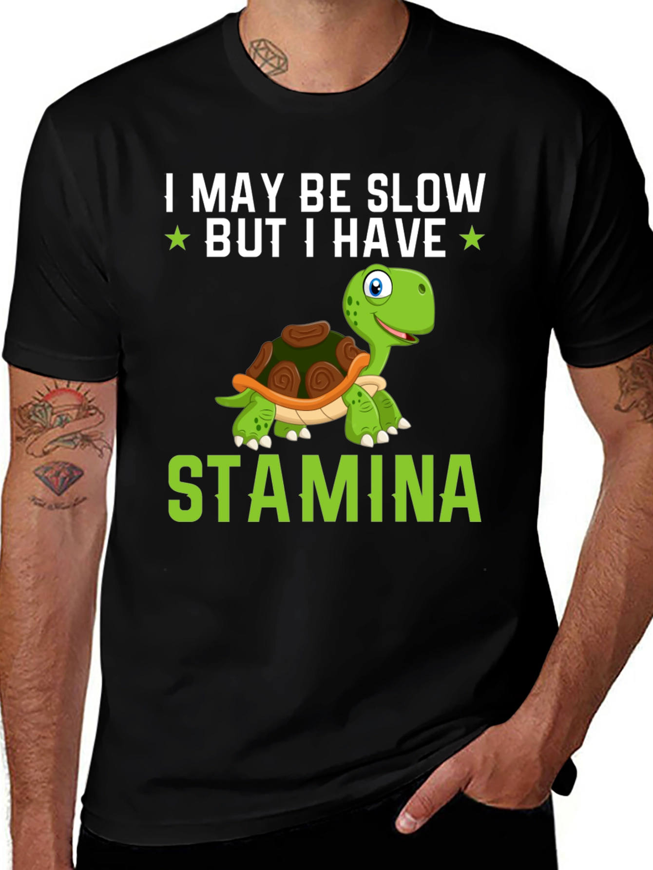 Variant 29 of I May Be Slow But I Have Stamina Turtle T-Shirt