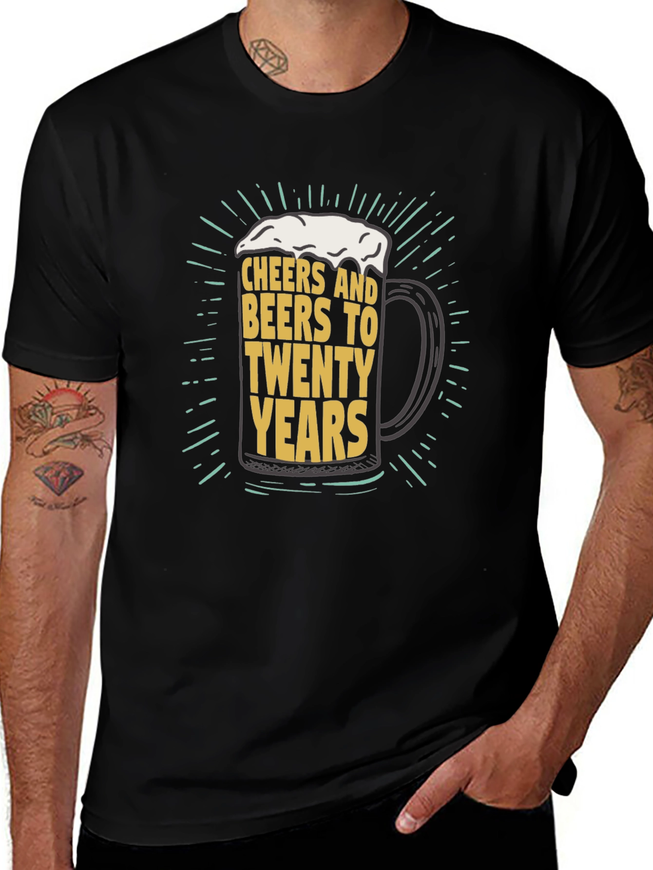 Variant 17 of Cheers and Beers 20 Years T-Shirt