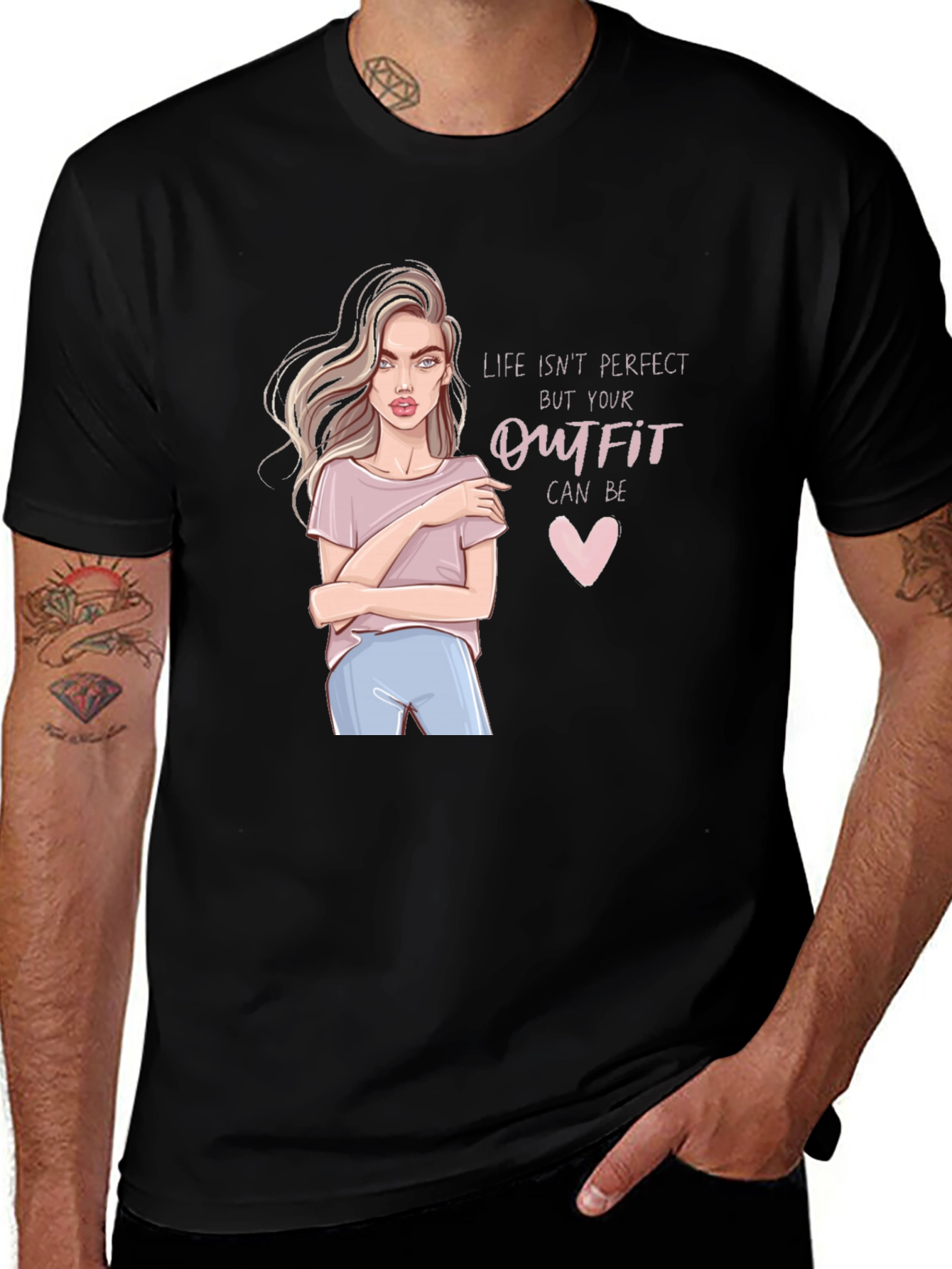 Variant 22 of Outfit Perfection Graphic Tee - Stylish & Trendy