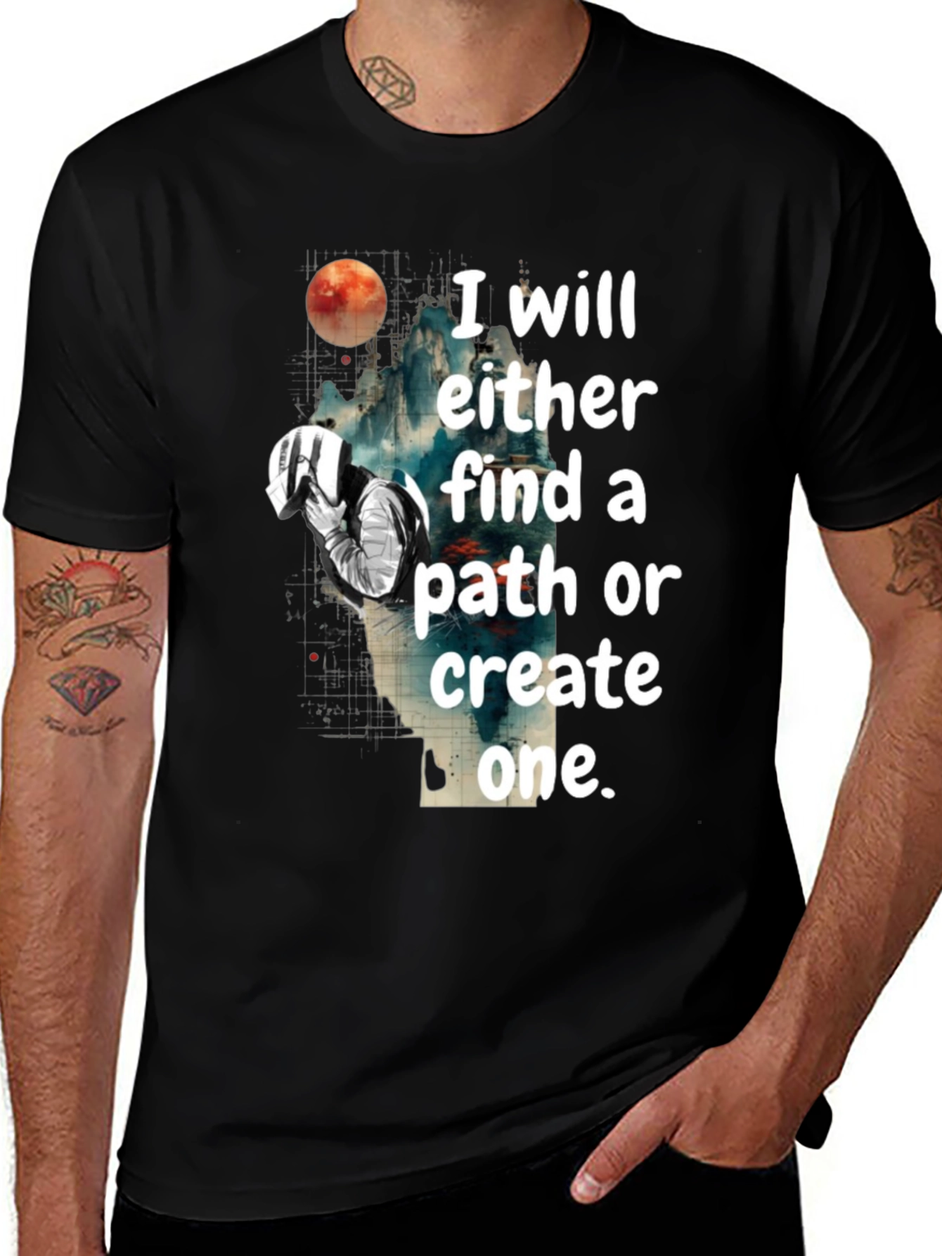 Inspirational Fencing T-Shirt: Find a Path or Create One
