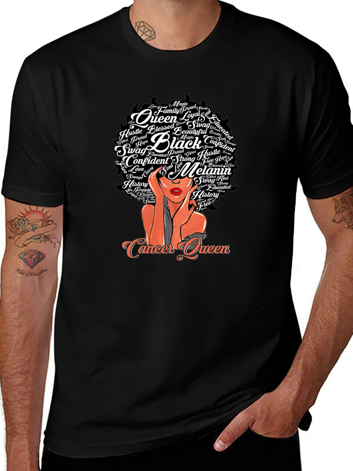 Cancer Queen Black Pride T-Shirt