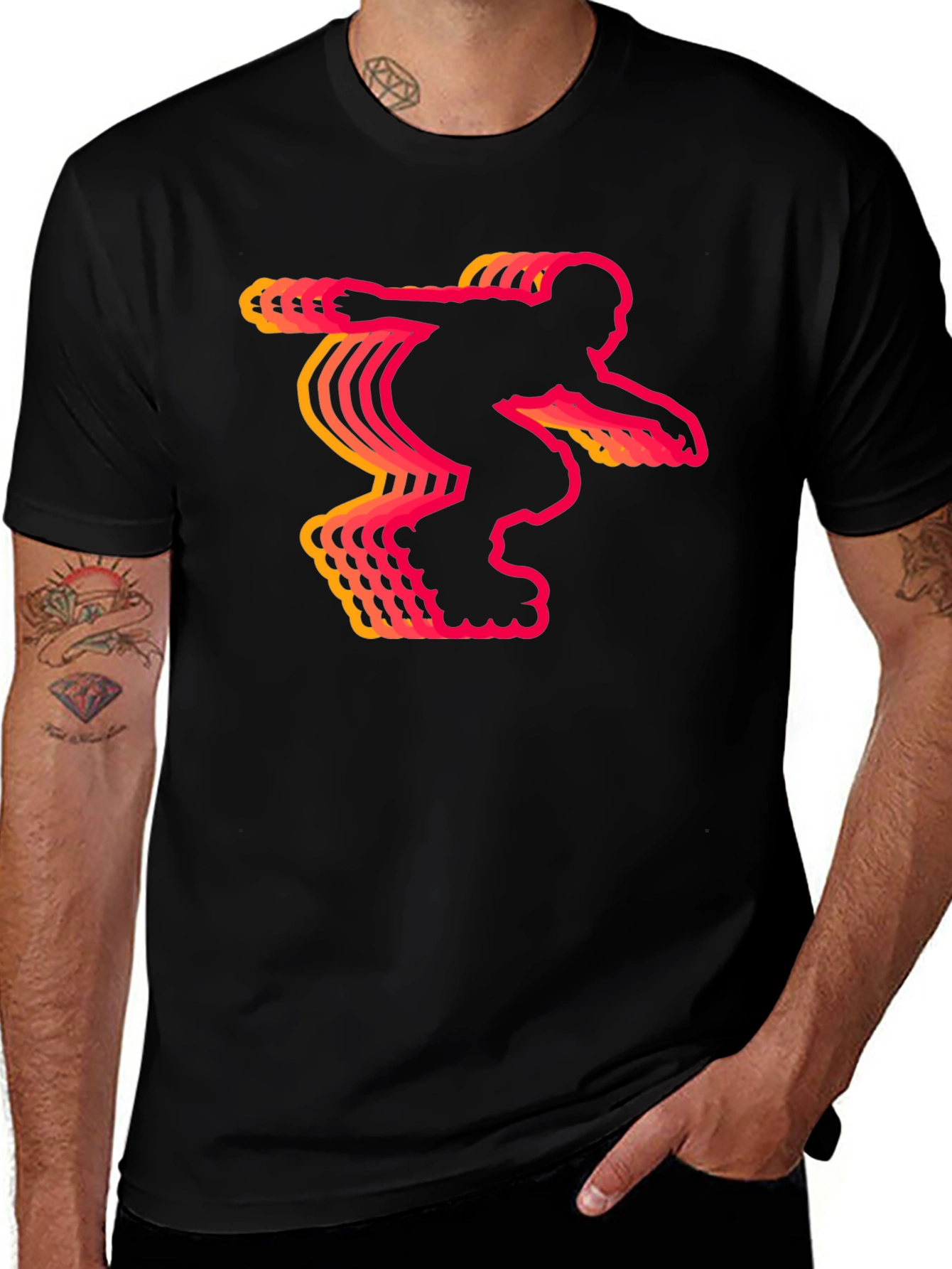 Variant 5 of Retro Inline Skater Graphic Tee