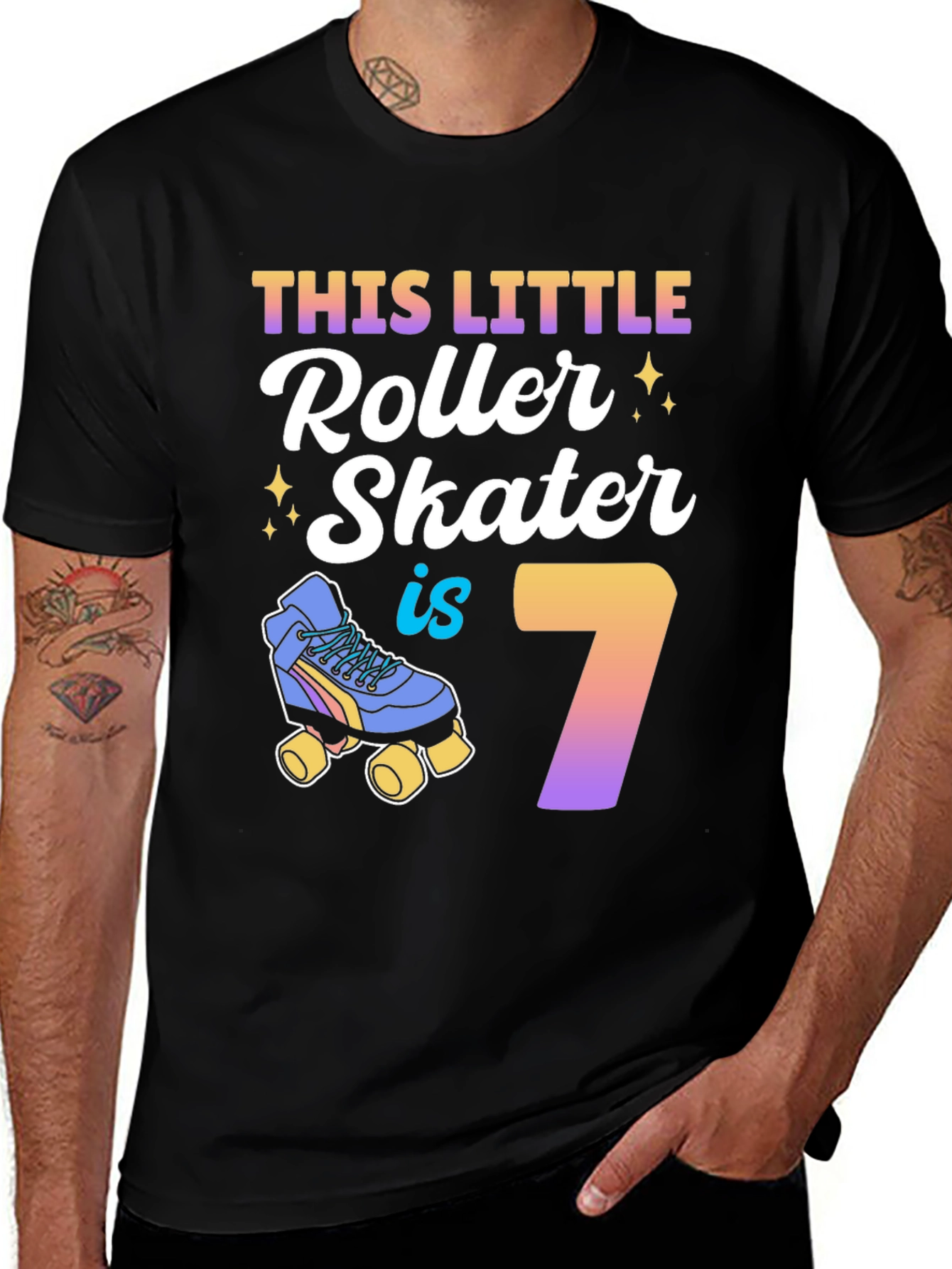Variant 4 of Roller Skater 7th Birthday T-Shirt