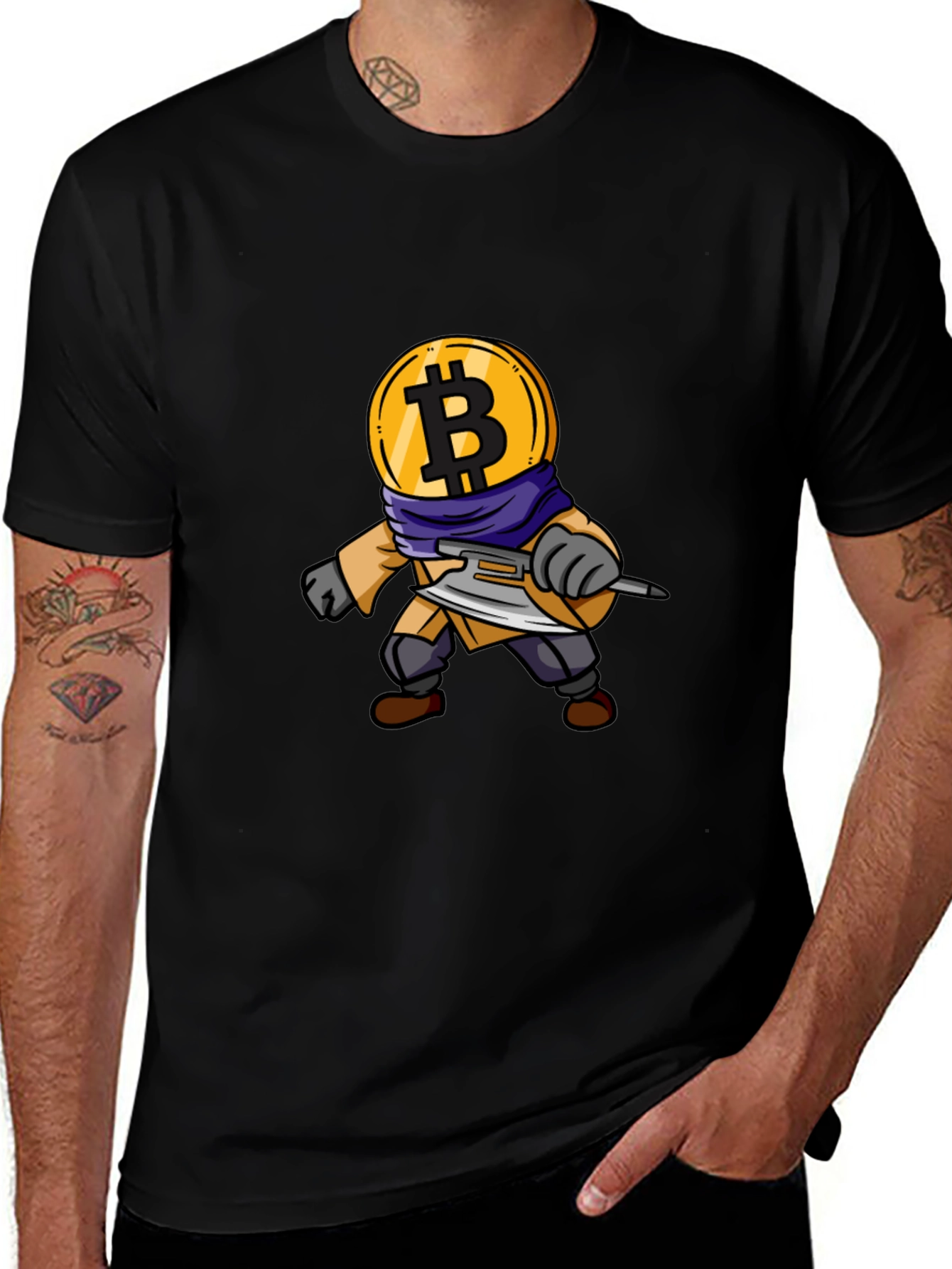 Variant 24 of Bitcoin Crypto Warrior Black T-Shirt