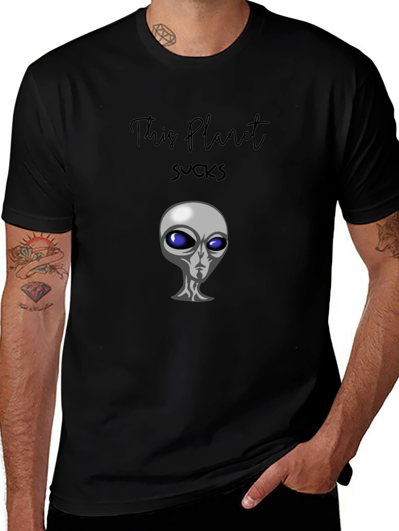 Variant 8 of This Planet Sucks Alien Graphic T-Shirt