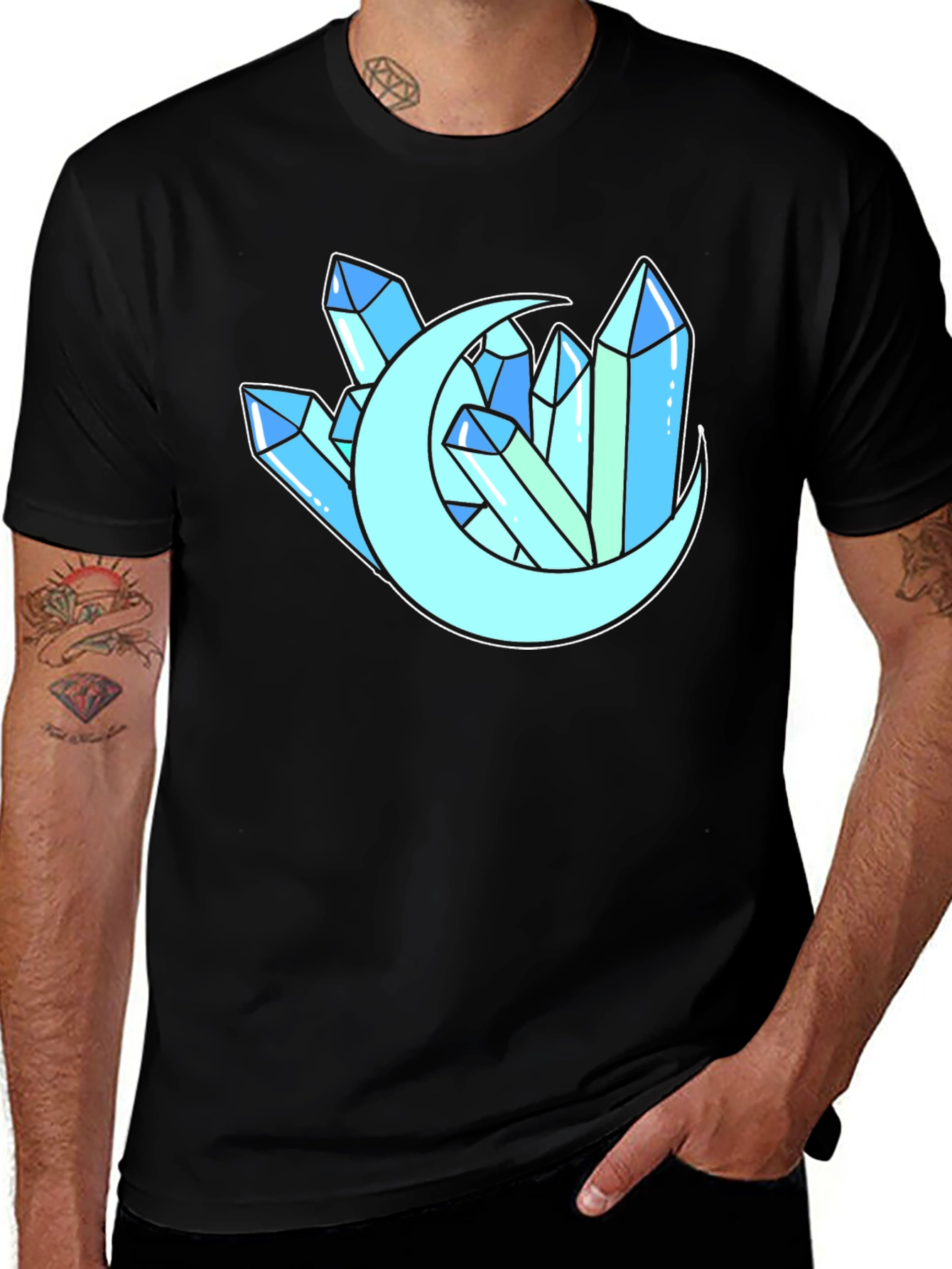 Variant 6 of Crystals and Moon Graphic T-Shirt