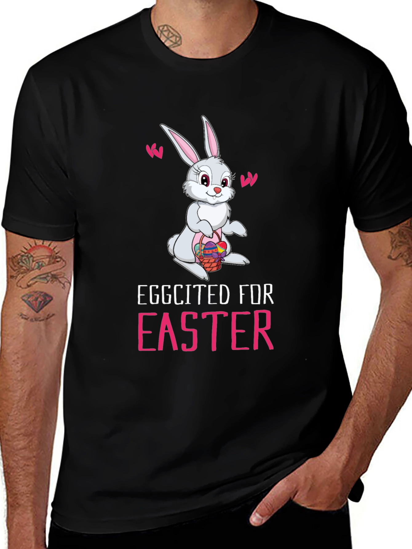 Variant 11 of Eggcited For Easter Bunny Graphic Tee