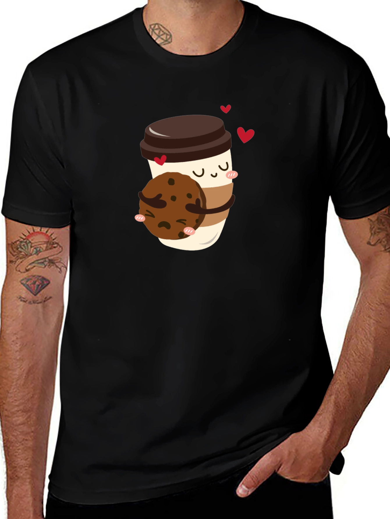 Variant 20 of Coffee & Cookie Graphic T-Shirt - Black