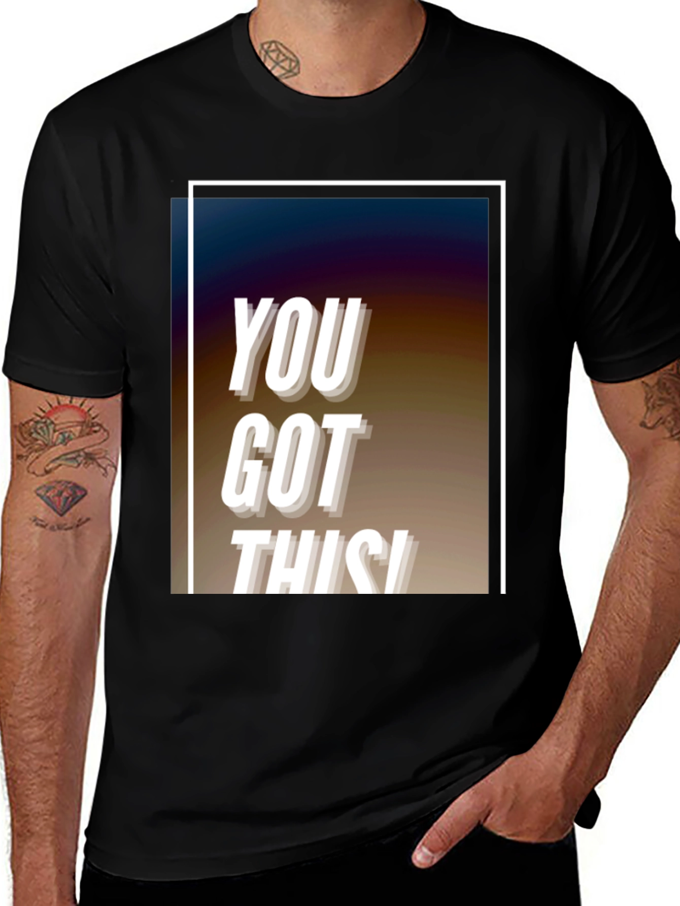 Variant 23 of You Got This! Graphic Black T-Shirt