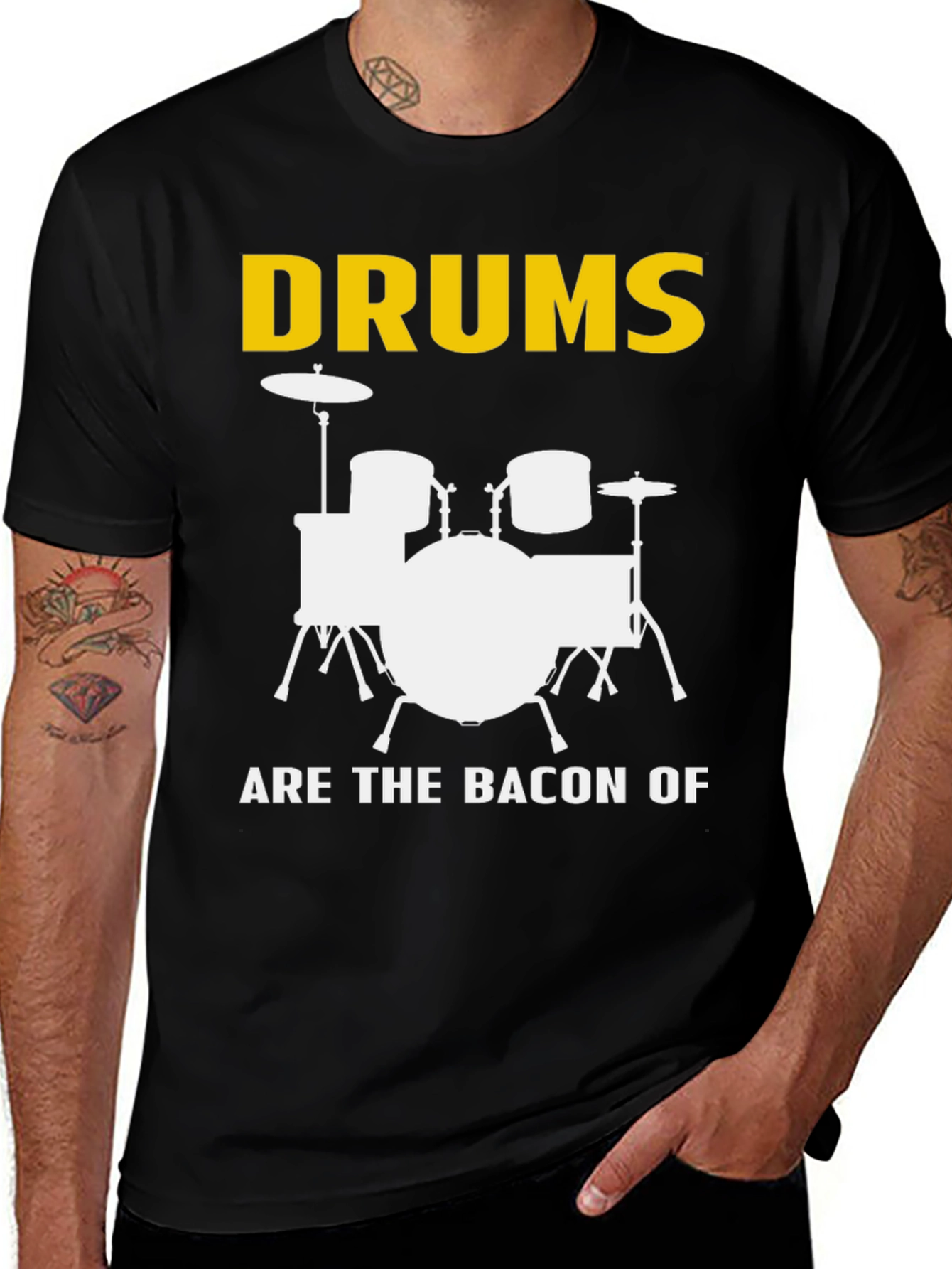Variant 21 of Drums are the Bacon T-Shirt