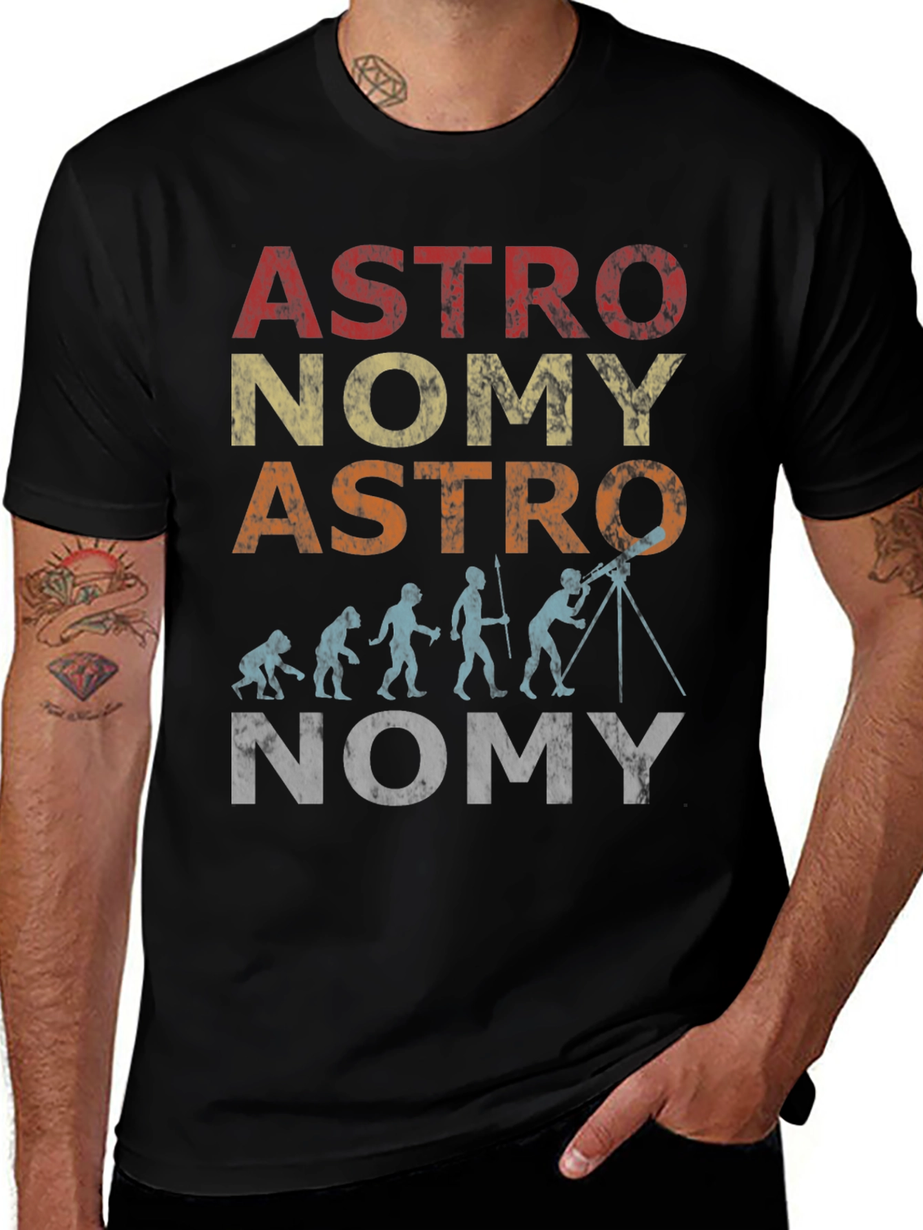 Variant 27 of Astronomy Evolution T-Shirt - Retro Style