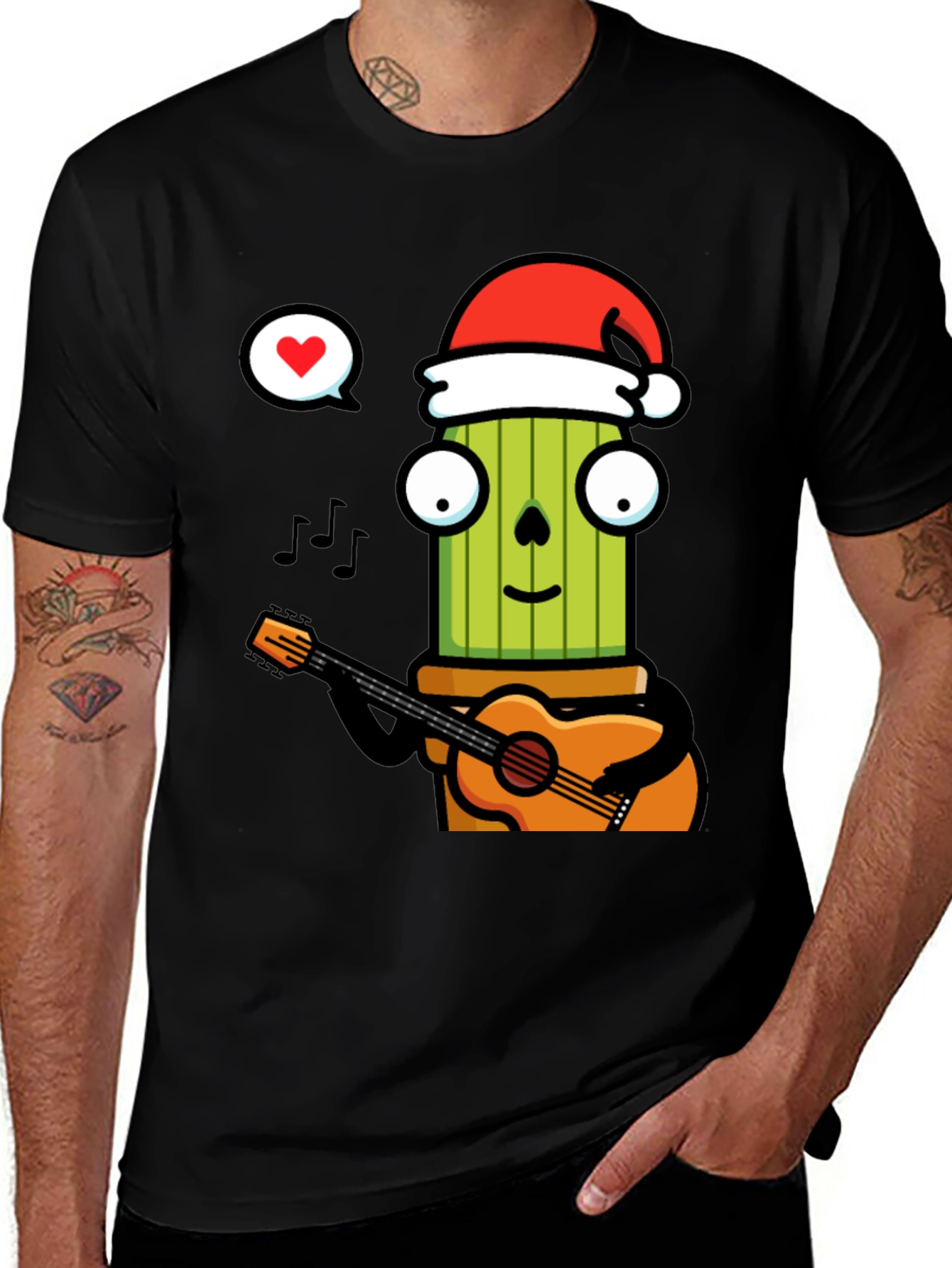 Festive Cactus Musician T-Shirt
