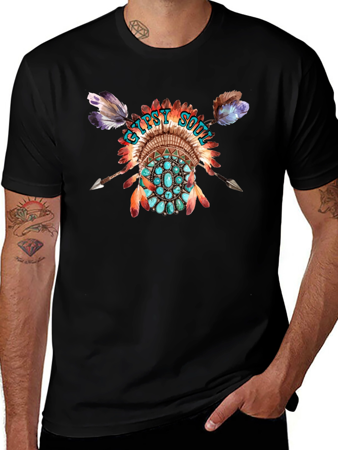 Variant 15 of Gypsy Soul Graphic Tee - Boho Style T-Shirt