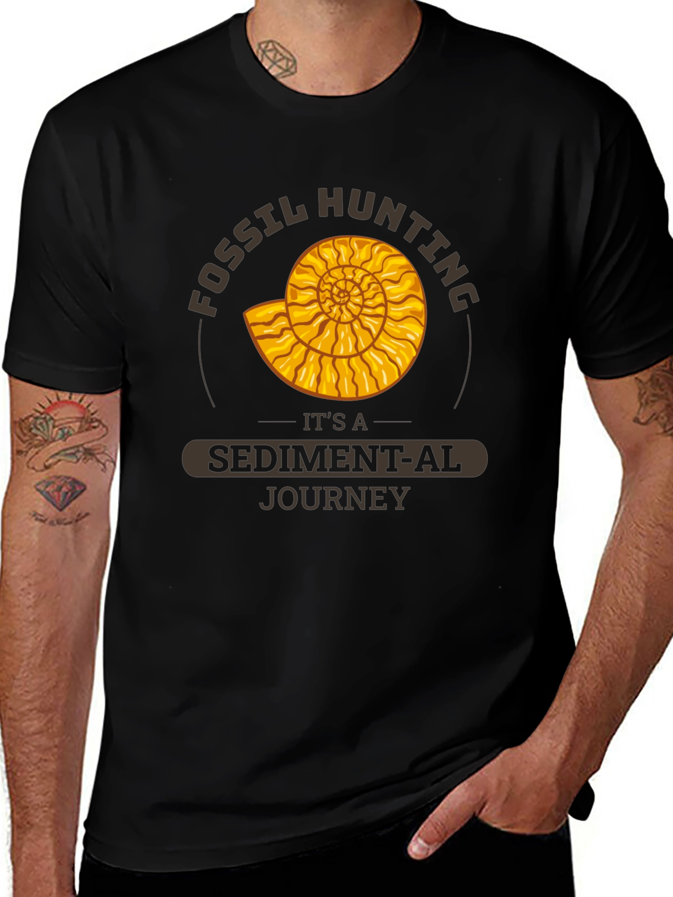 Variant 24 of Fossil Hunting T-Shirt - Sediment-al Journey Graphic Tee