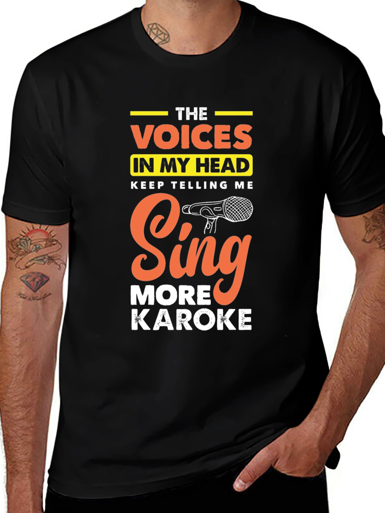 Variant 16 of Voices in My Head Sing Karaoke T-Shirt