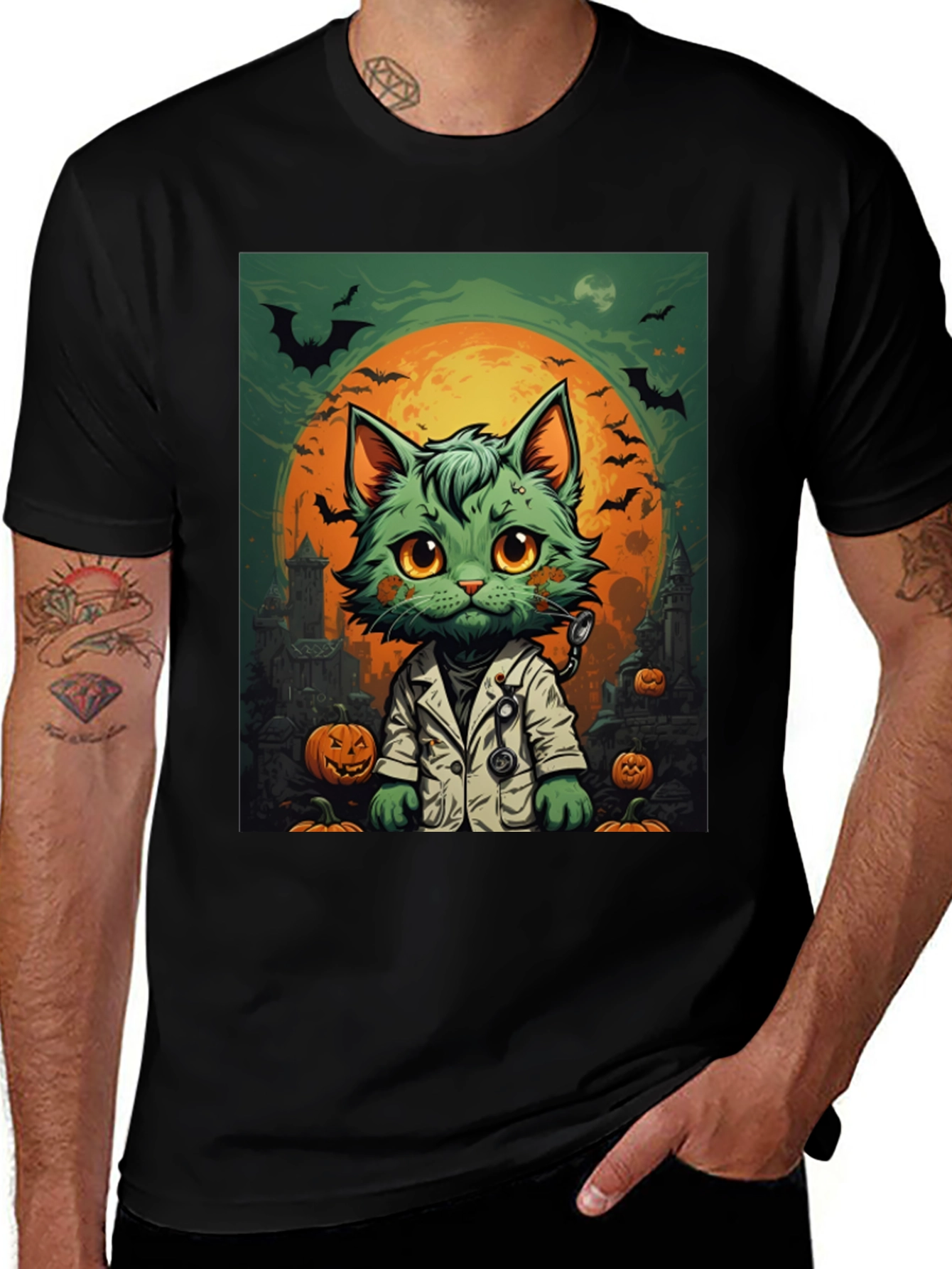 Variant 2 of Halloween Cat Doctor T-Shirt