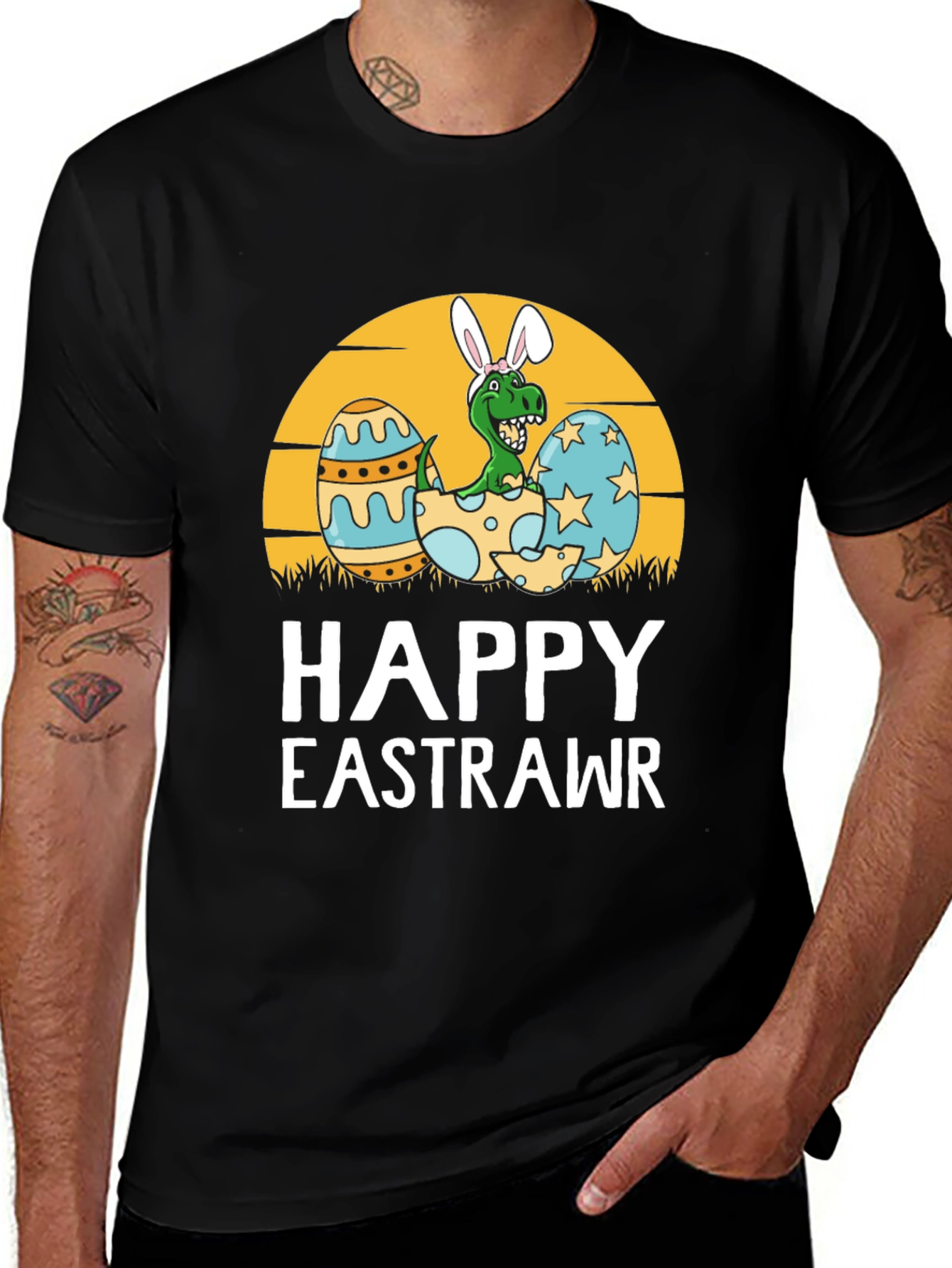 Happy Eastrawr T-Shirt - Dinosaur Easter Egg Tee