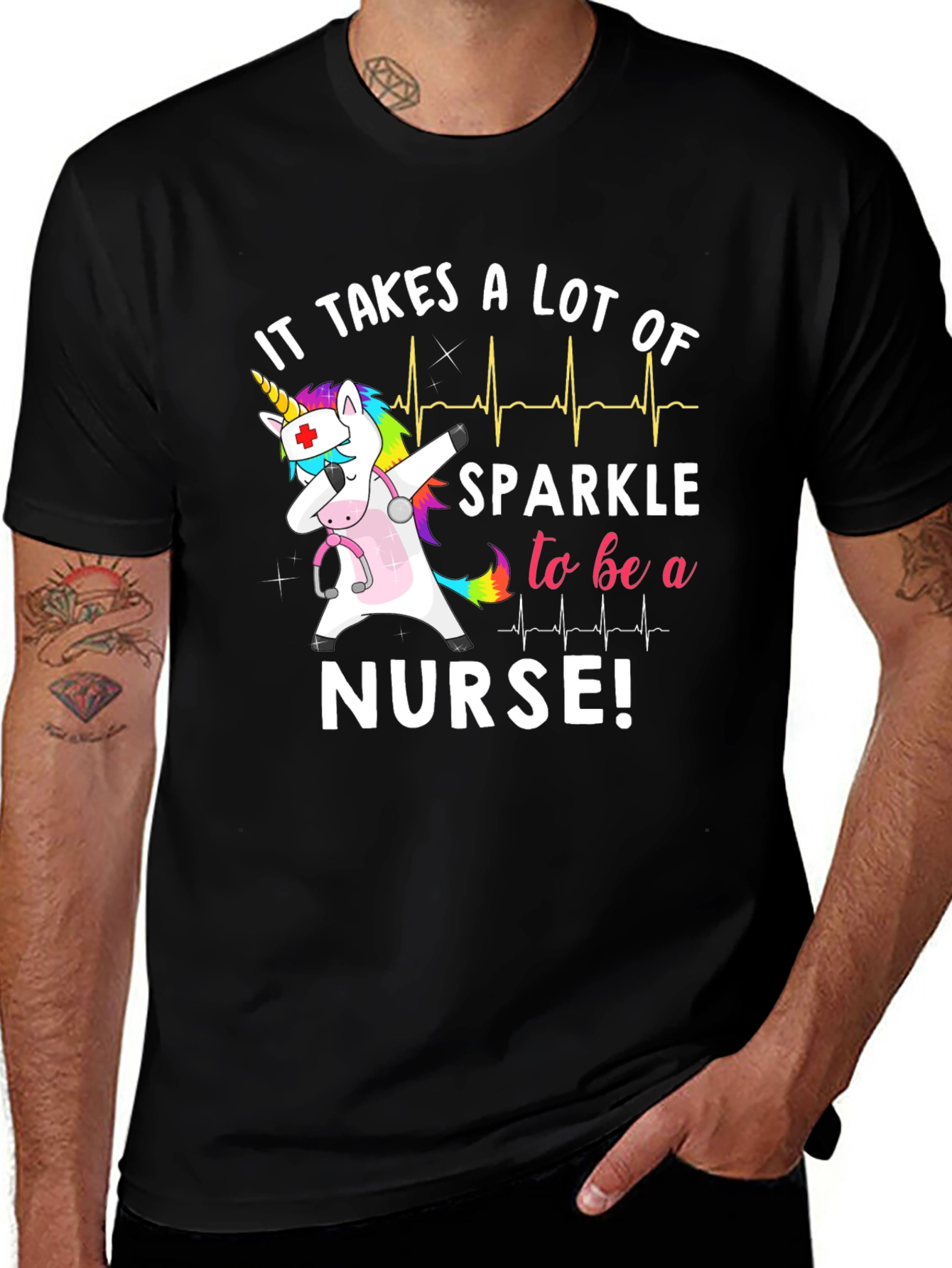 Variant 2 of Nurse Unicorn Graphic Tee