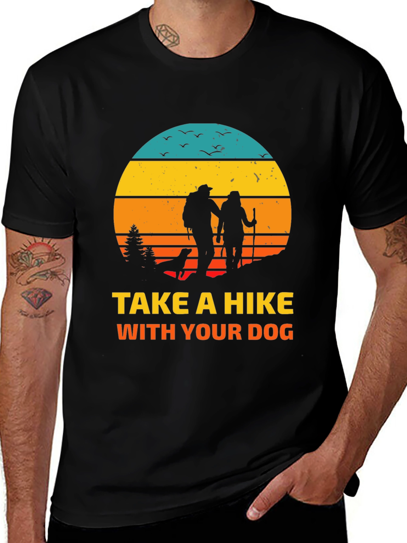 Variant 13 of Hike with Your Dog Graphic Tee