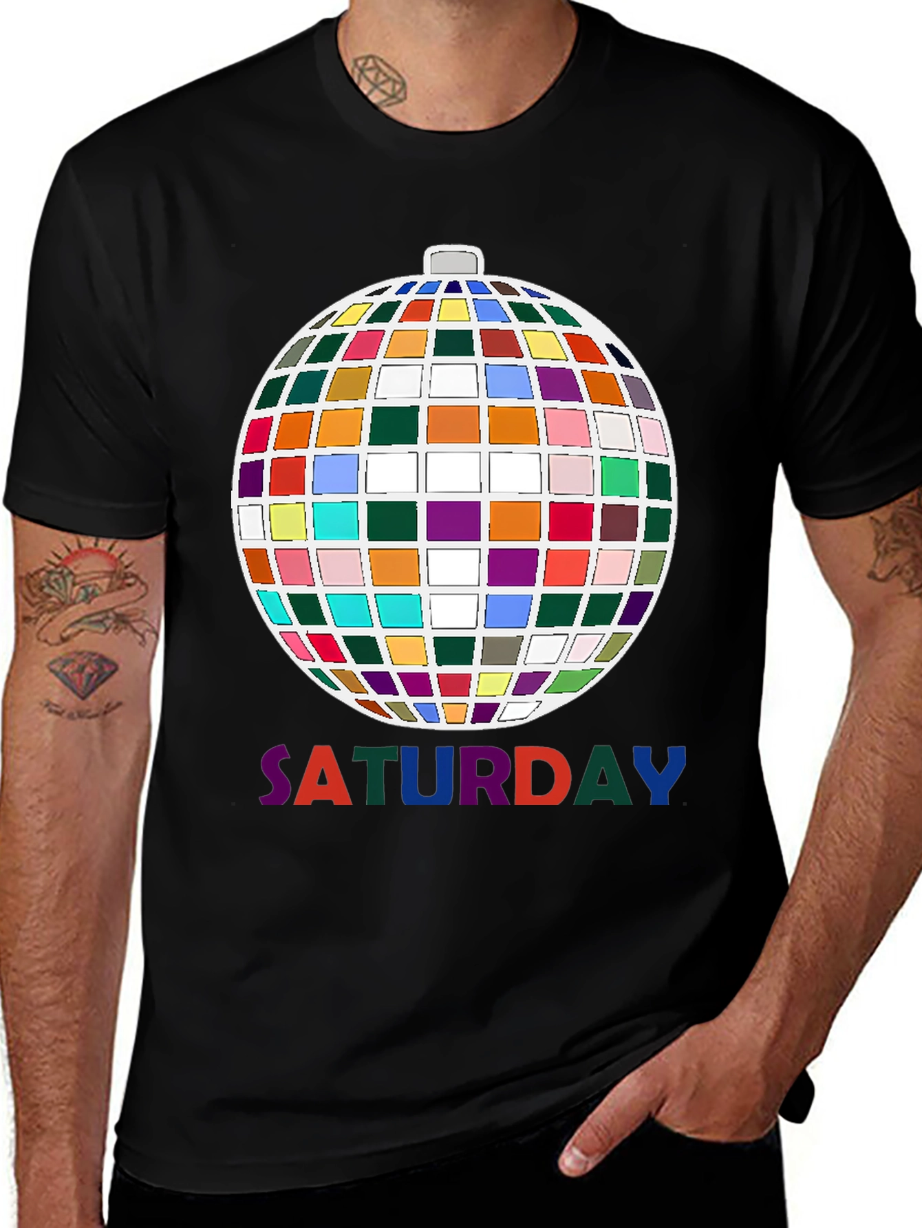 Variant 2 of Saturday Disco Ball Graphic Tee