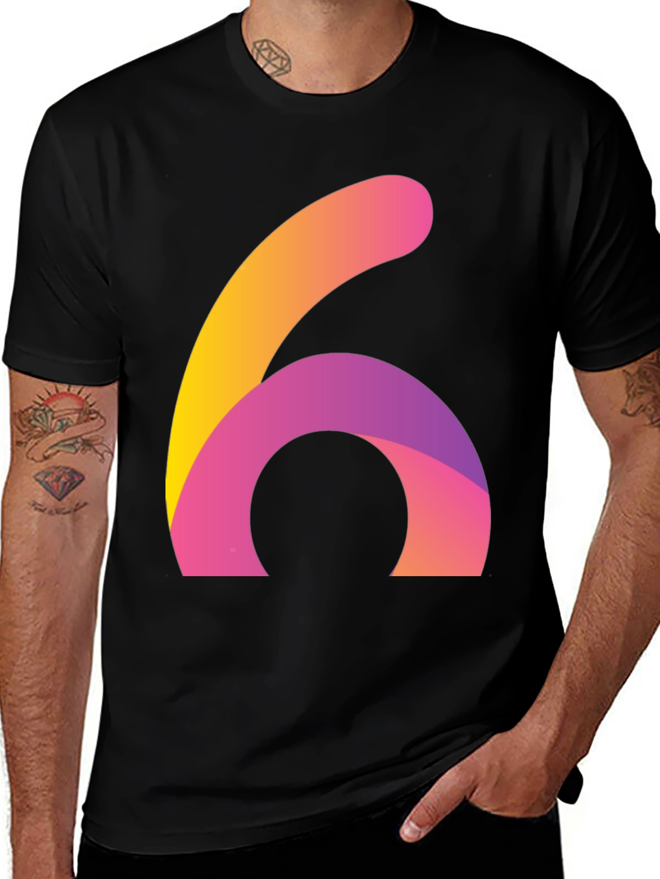 Variant 22 of Abstract Number Six Graphic Tee