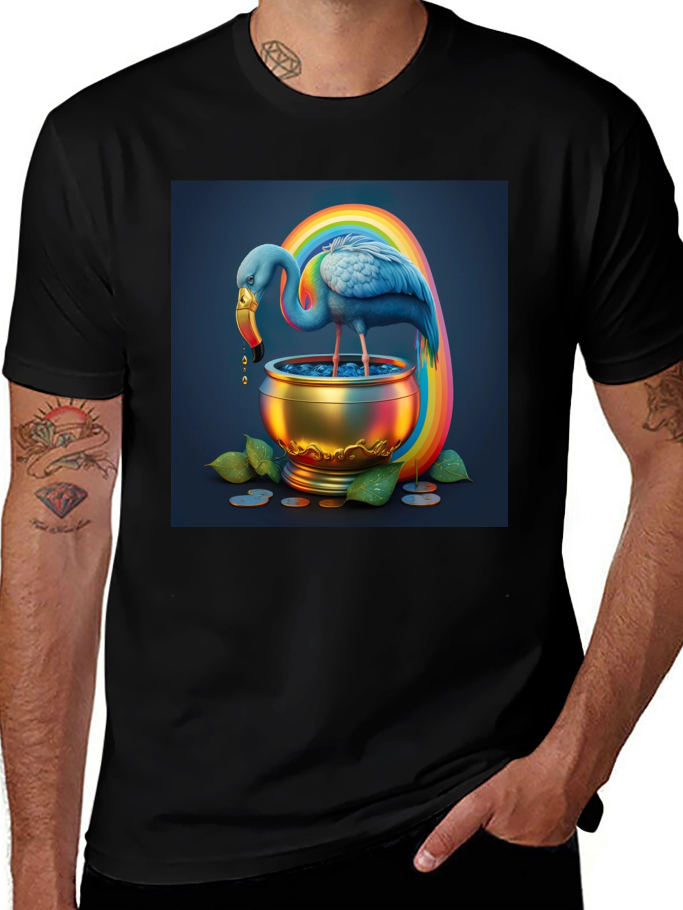 Variant 16 of Rainbow Flamingo Graphic Tee