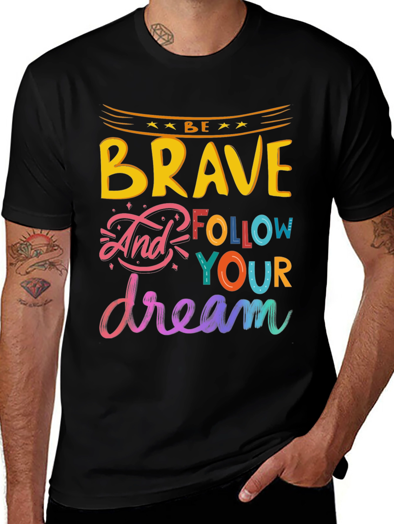 Variant 28 of Be Brave Follow Your Dream Graphic T-Shirt