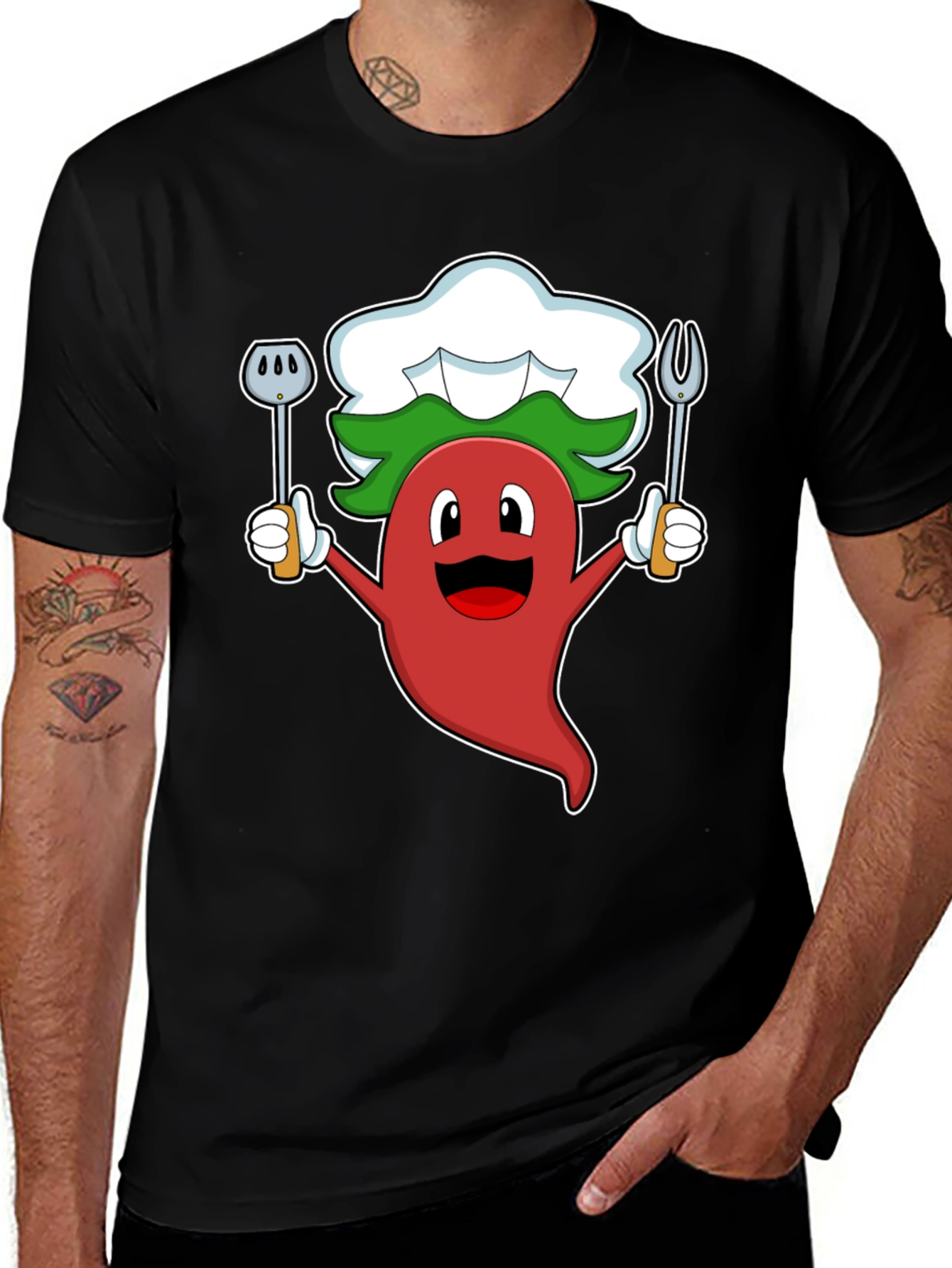Variant 9 of Funny Chef Pepper Graphic T-Shirt