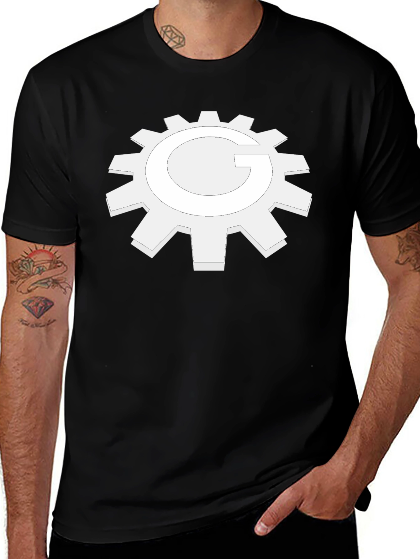 Variant 23 of Black Gear 'G' Graphic T-Shirt