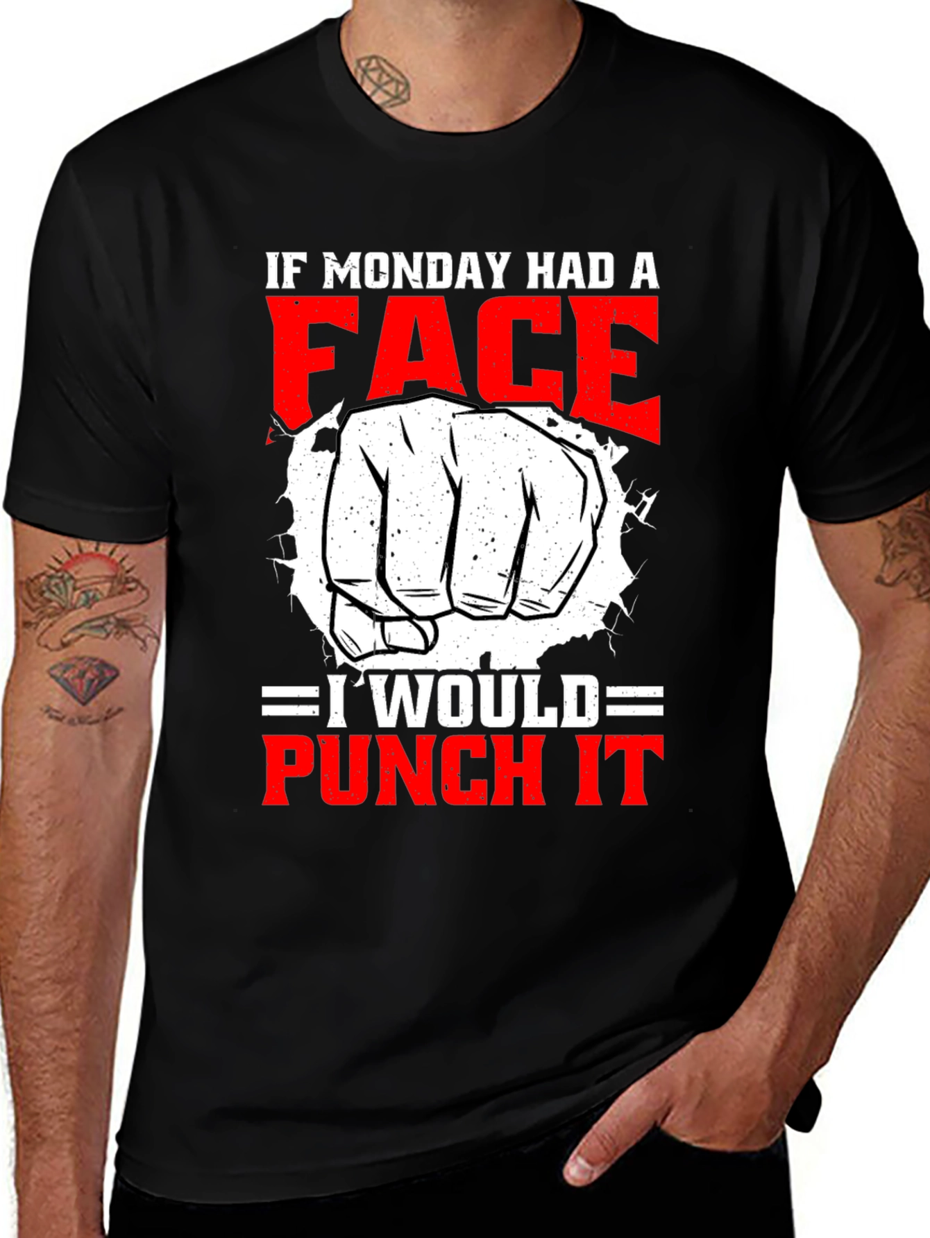 If Monday Had A Face T-Shirt - Funny Novelty Tee