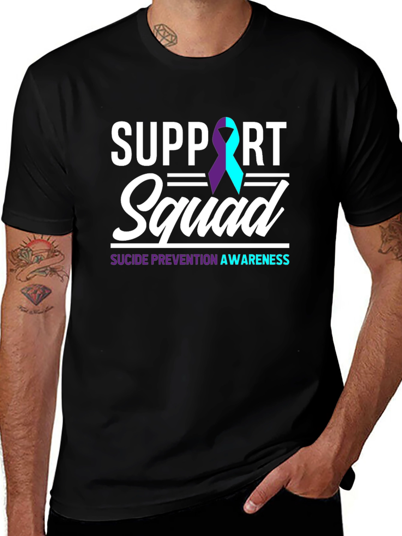 Variant 19 of Support Squad Suicide Prevention Awareness T-Shirt