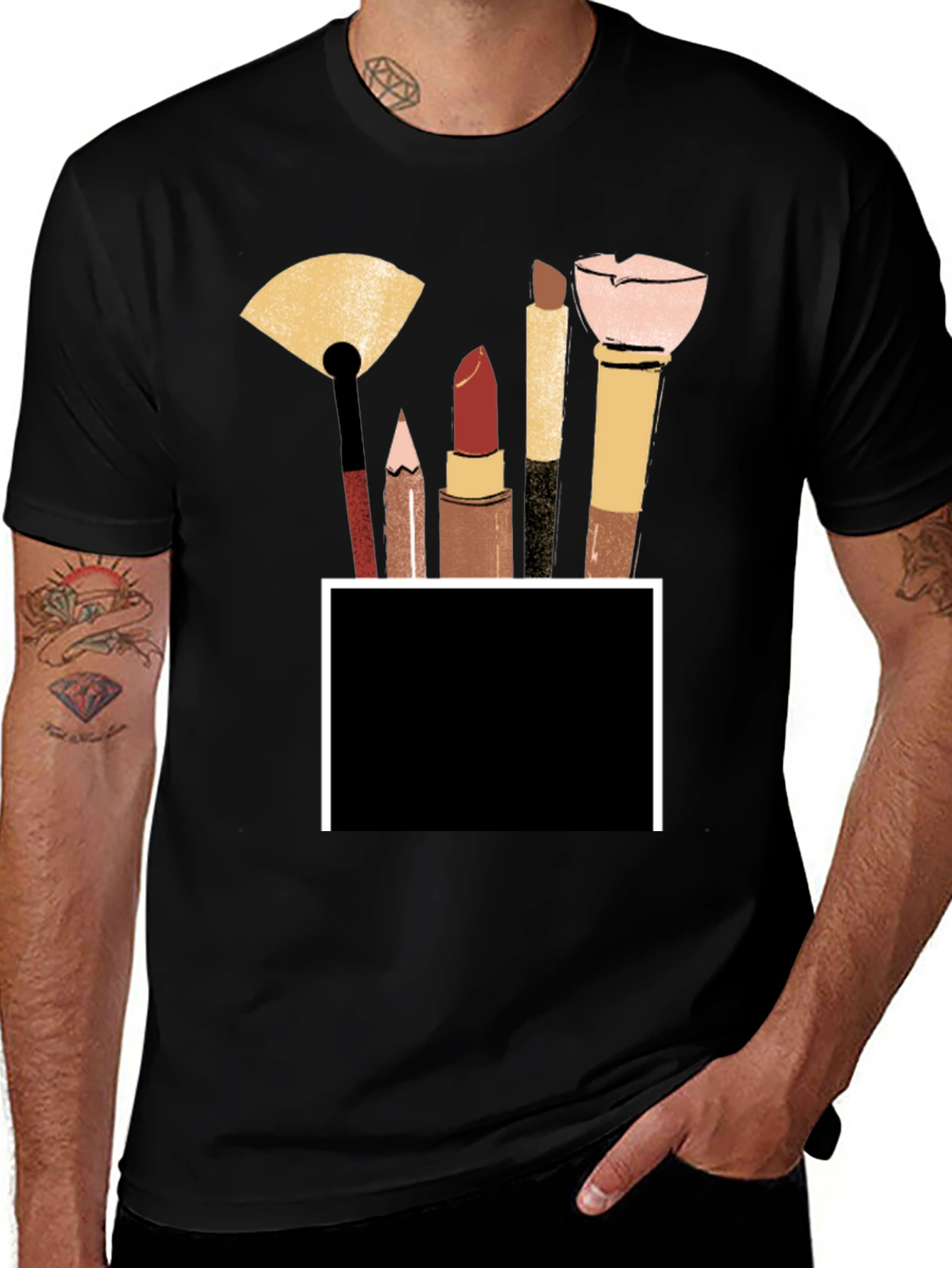 Variant 16 of Makeup Tools Graphic Tee - Stylish & Comfortable