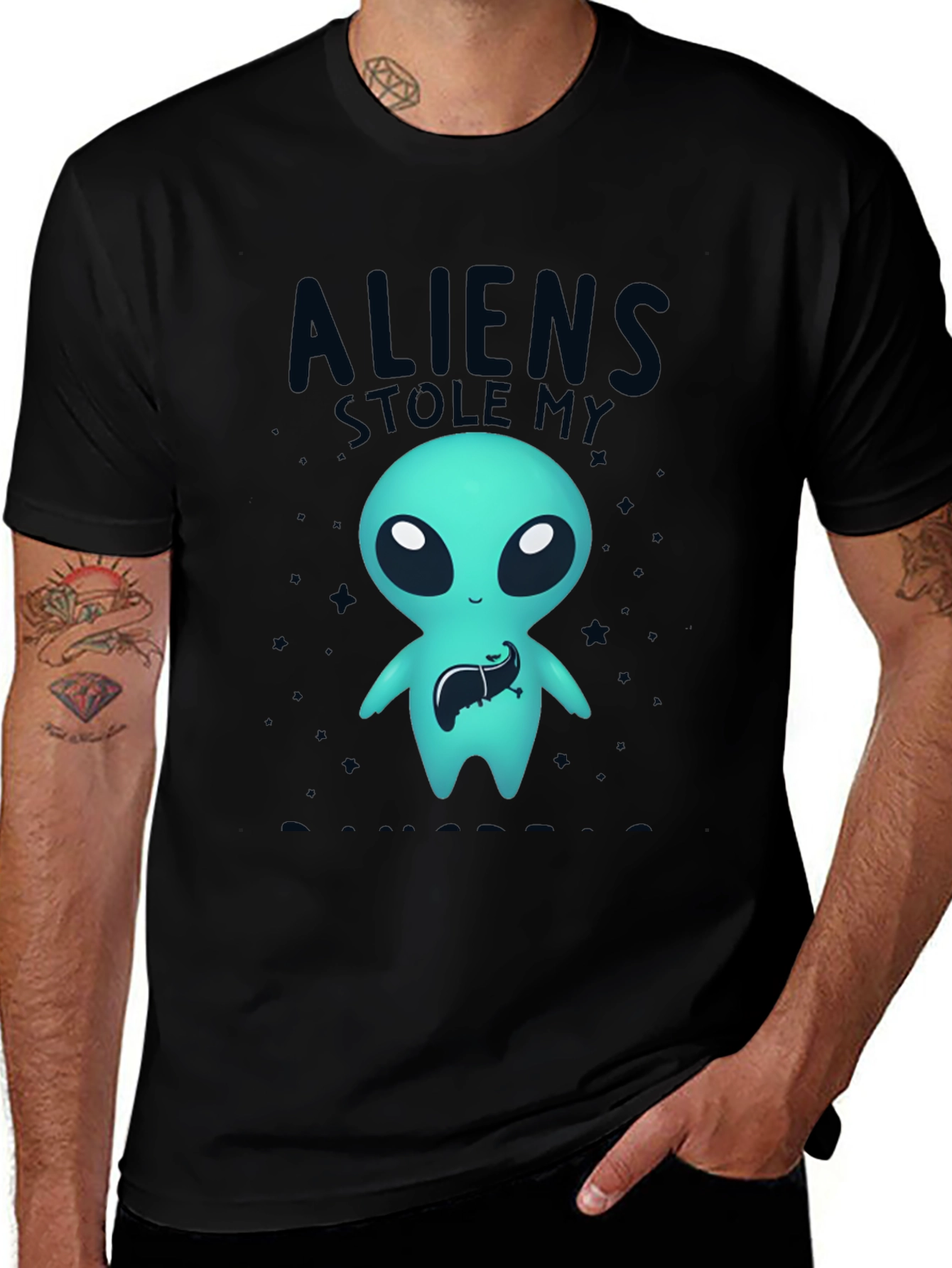 Variant 21 of Aliens Stole My Liver T-Shirt
