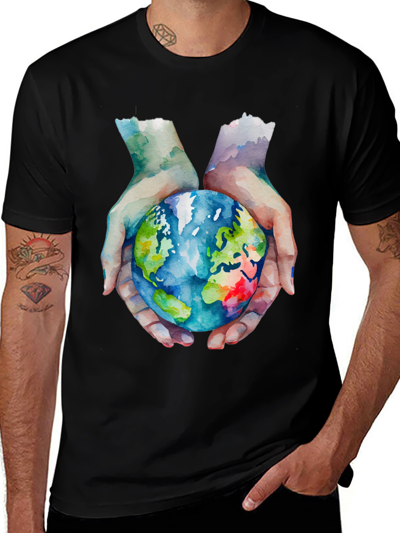 Variant 11 of Earth in Hand Graphic T-Shirt