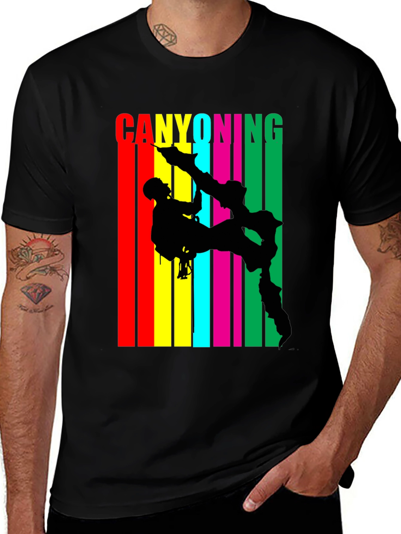 Variant 9 of Canyoning Adventure Black T-Shirt