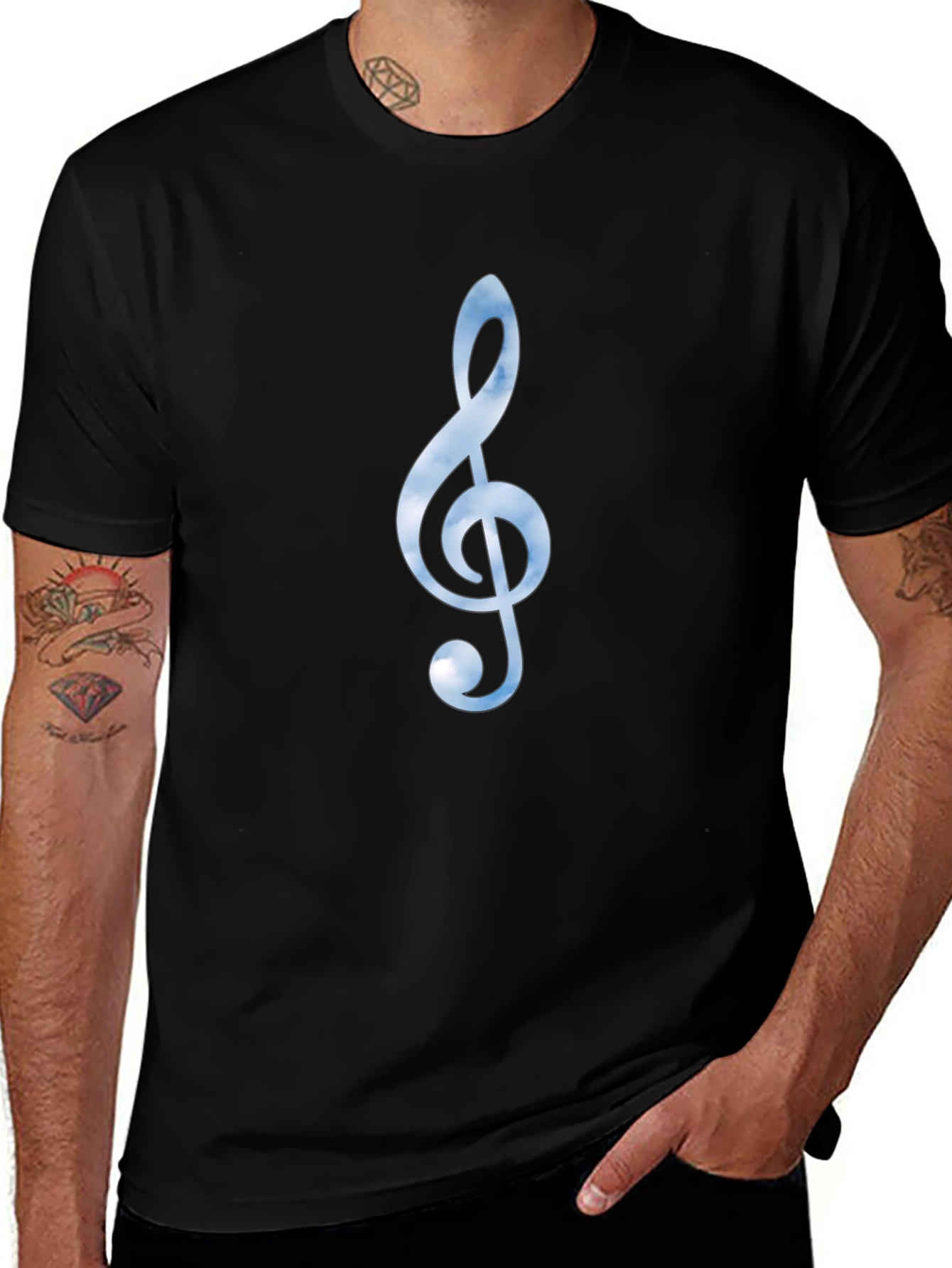 Variant 20 of Musical Treble Clef Graphic Tee