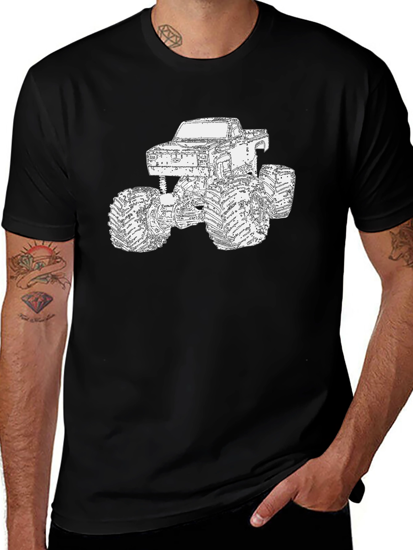 Variant 19 of Monster Truck Graphic Tee - Black