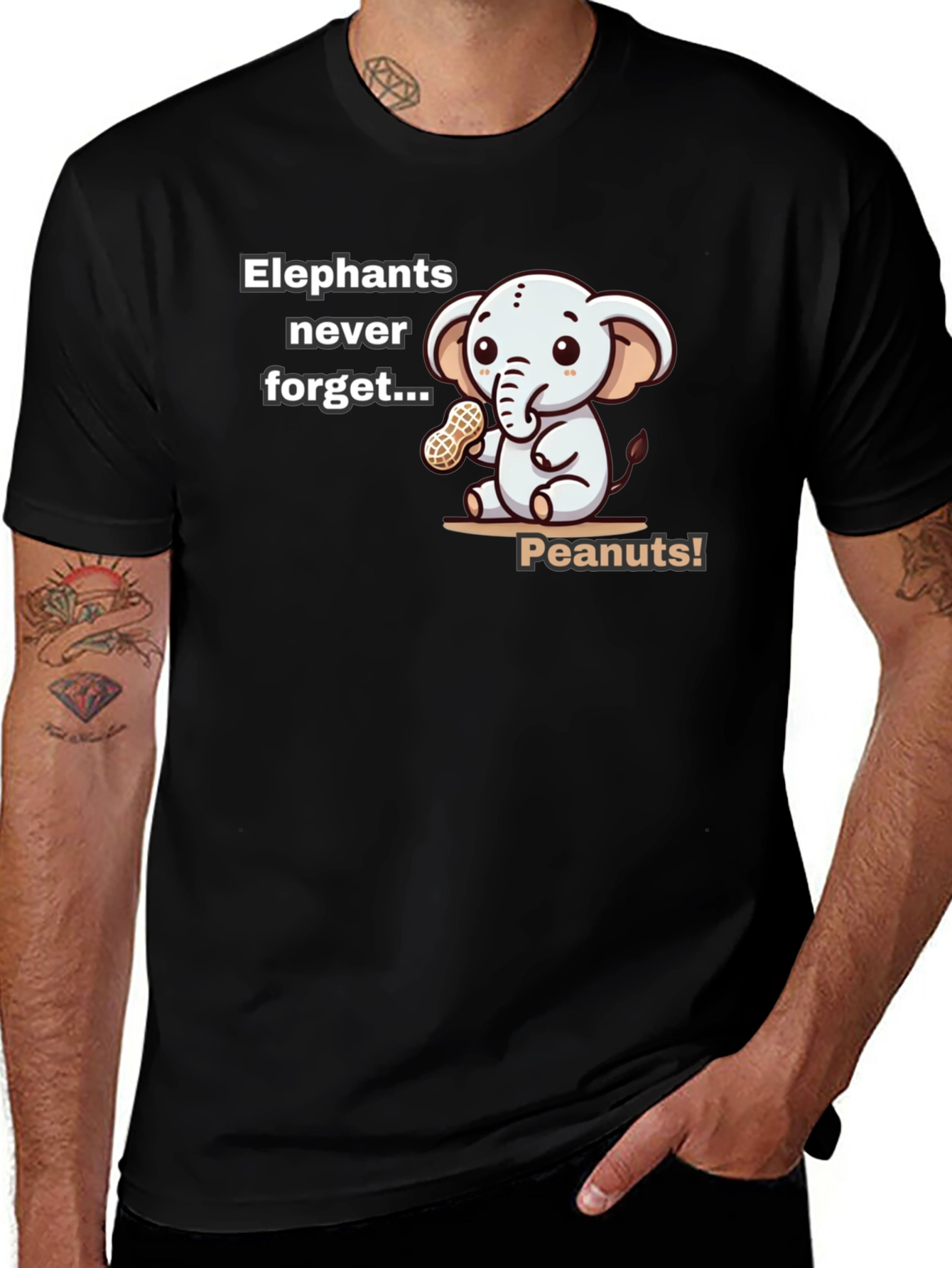 Variant 29 of Elephant Never Forget Funny Graphic Tee