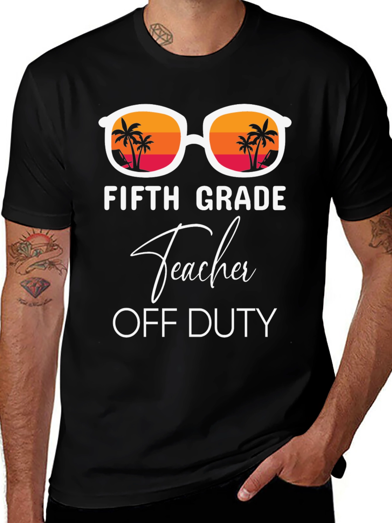 Variant 13 of Fifth Grade Teacher Off Duty Summer T-Shirt
