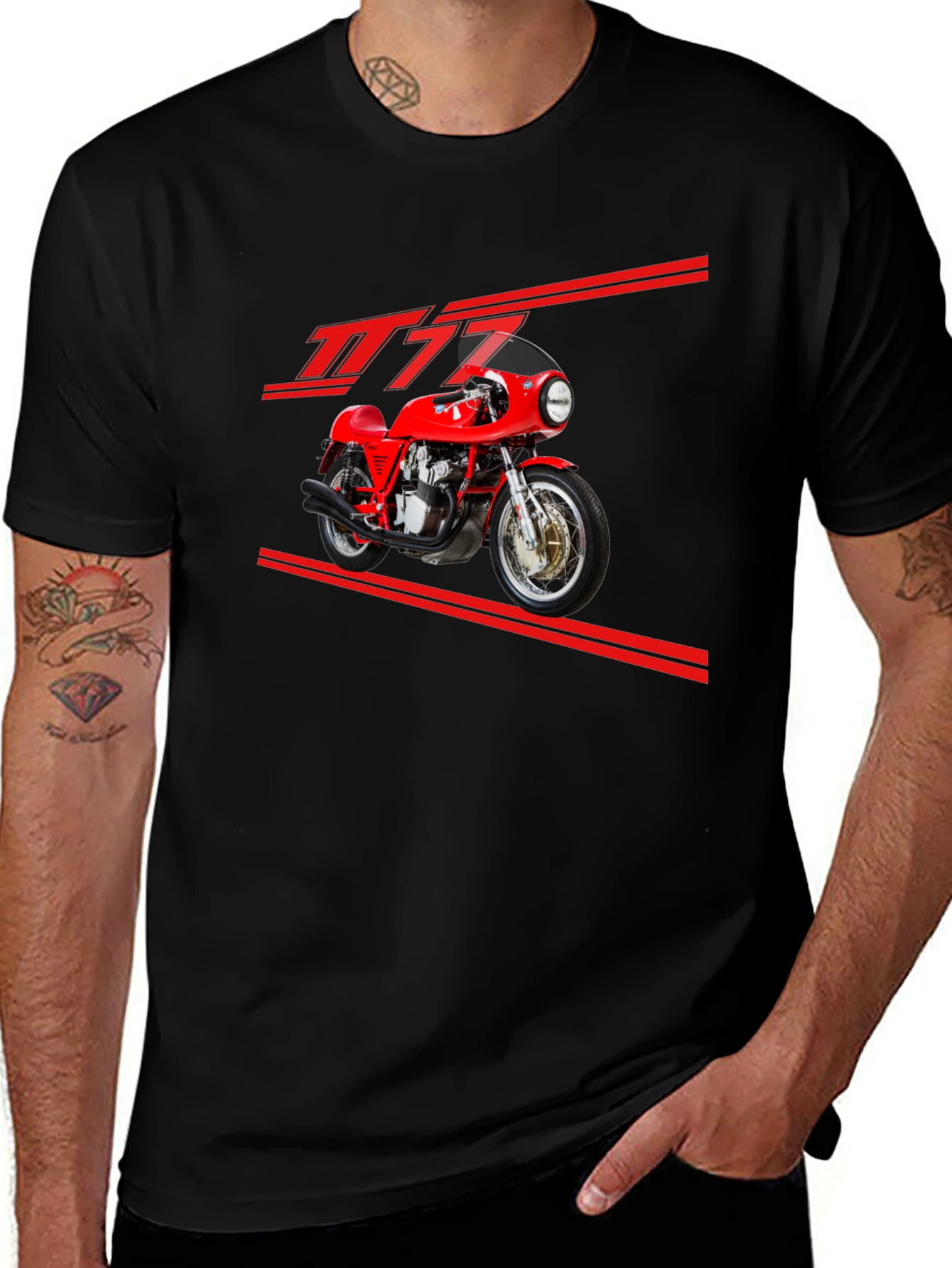 Variant 22 of Motorcycle T-Shirt - Sleek Automotive Design