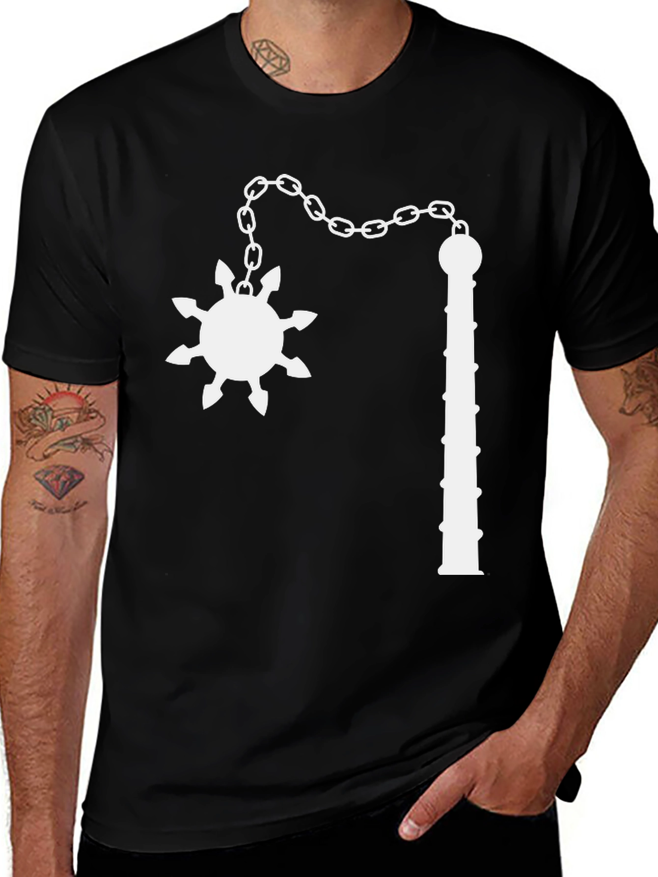 Variant 27 of Flail Graphic Tee - Black Cotton Shirt