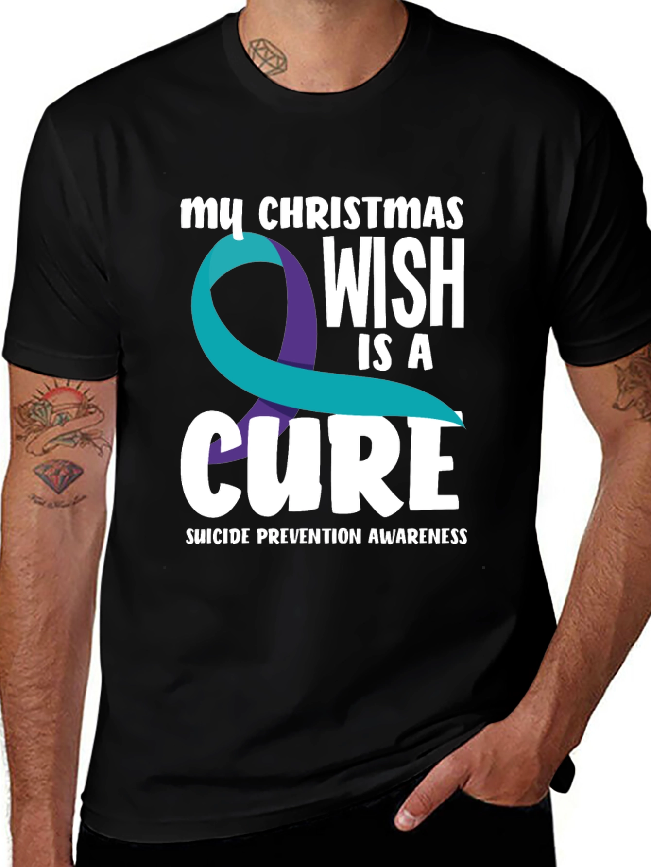 Variant 12 of Suicide Prevention Awareness Christmas Wish T-Shirt